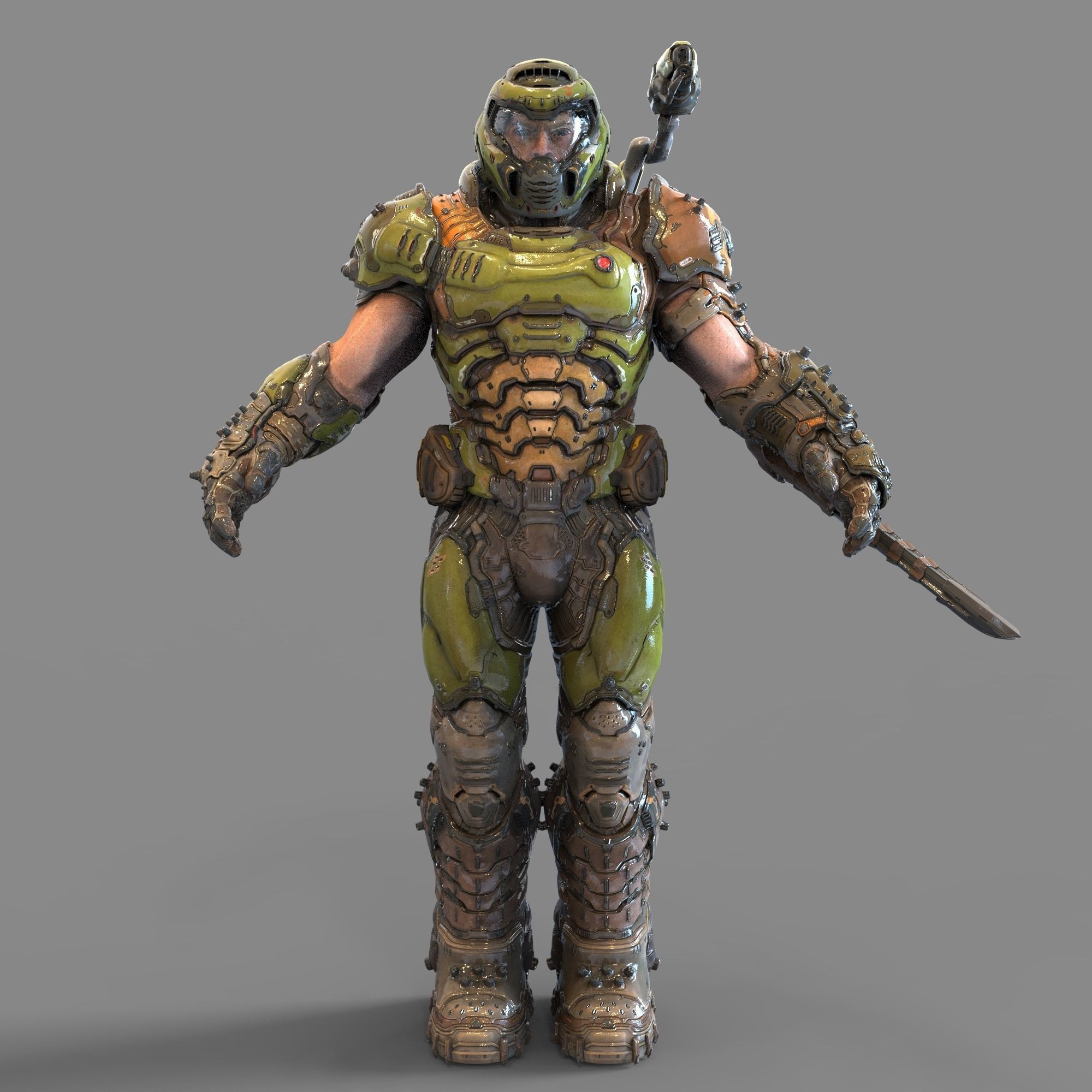 Doom Eternal Slayer Full Body Wearable Armor with Accesories 3D print model_82