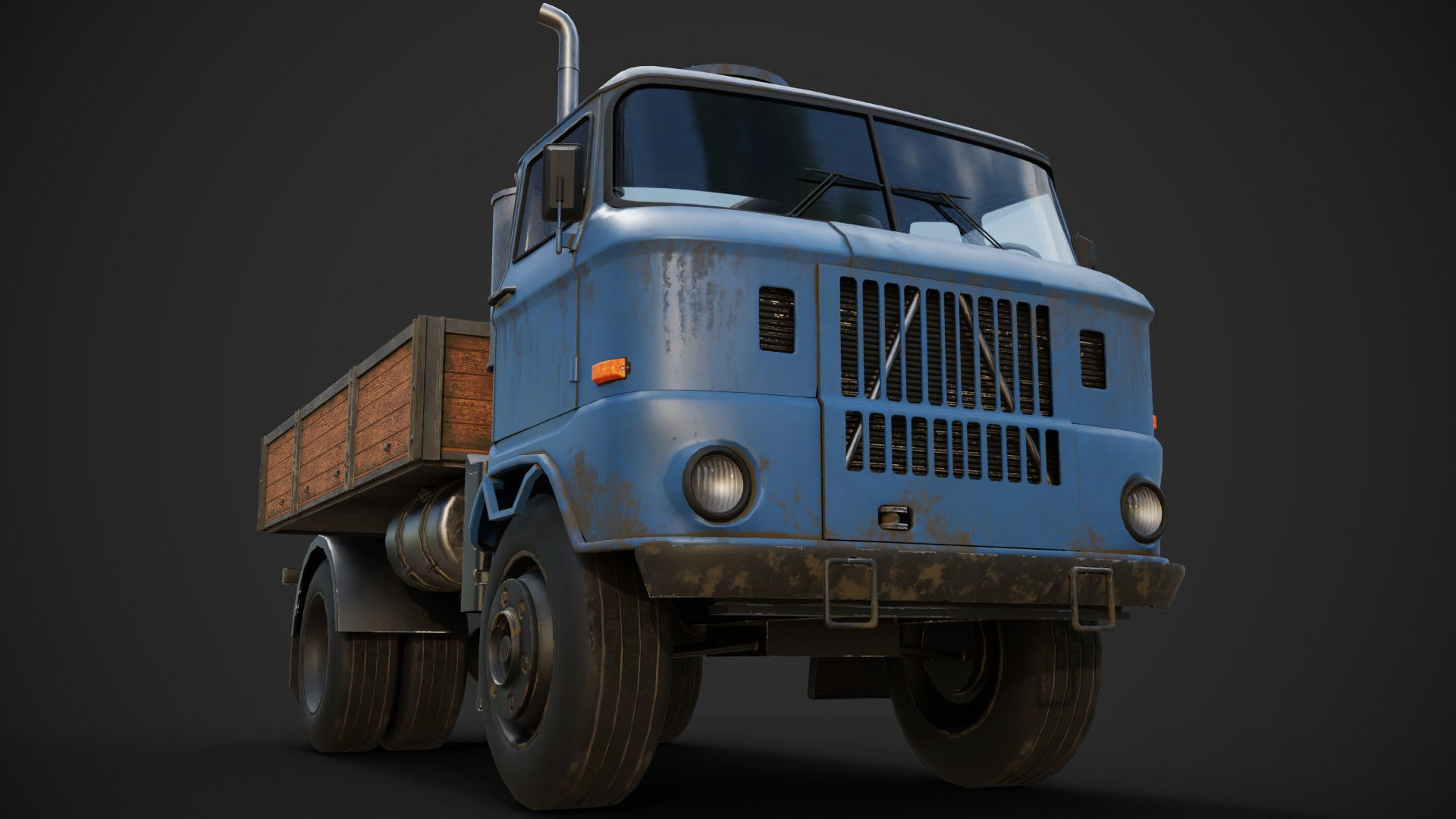 IFA w50 Truck  Low-poly 3D model_1