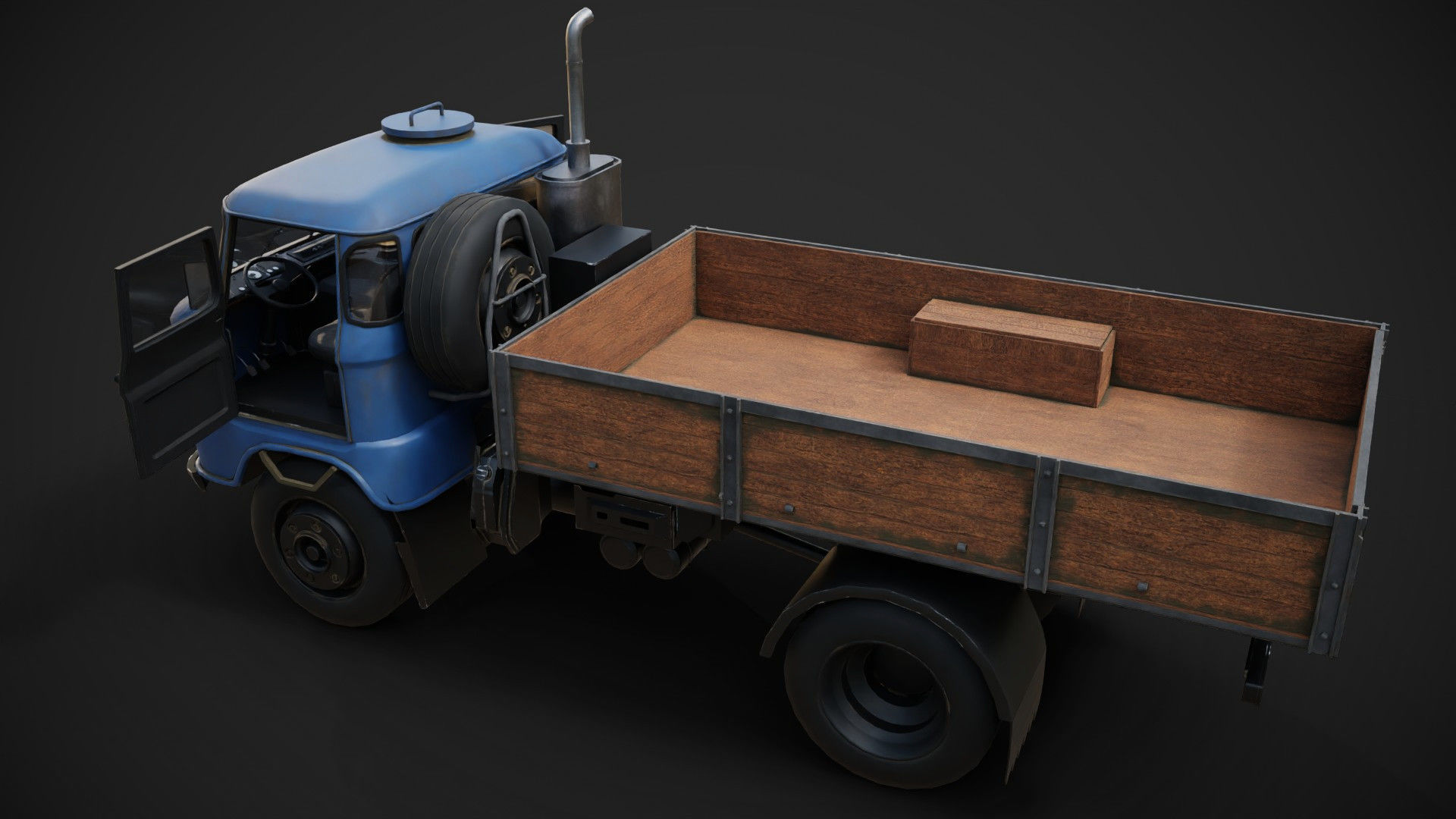IFA w50 Truck  Low-poly 3D model_4