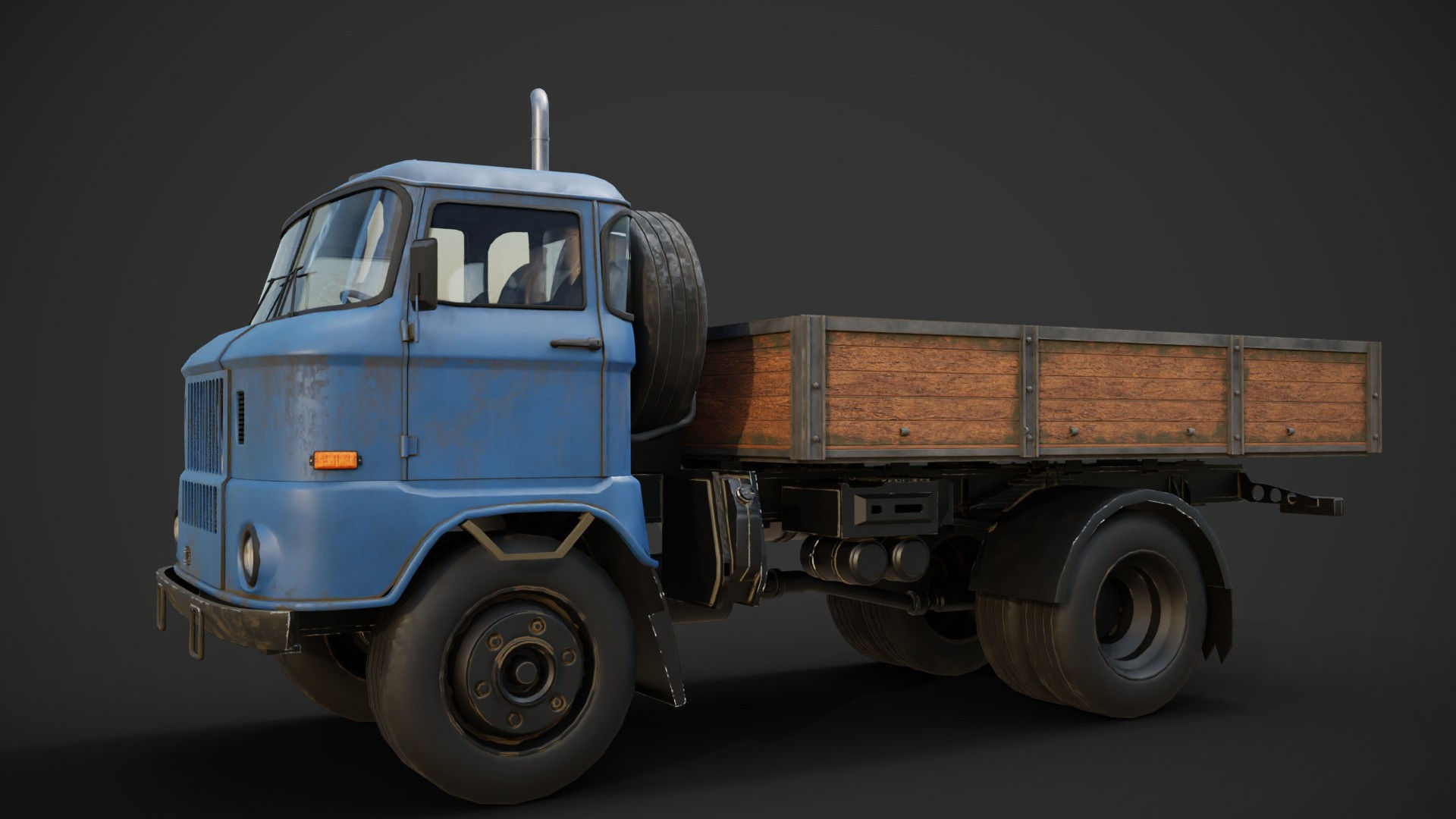 IFA w50 Truck  Low-poly 3D model_3