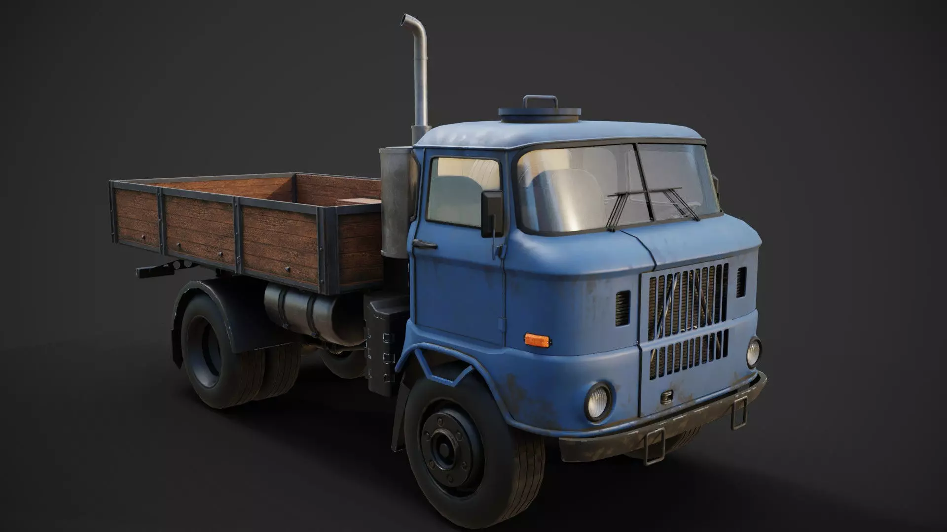 IFA w50 Truck  Low-poly 3D model_0