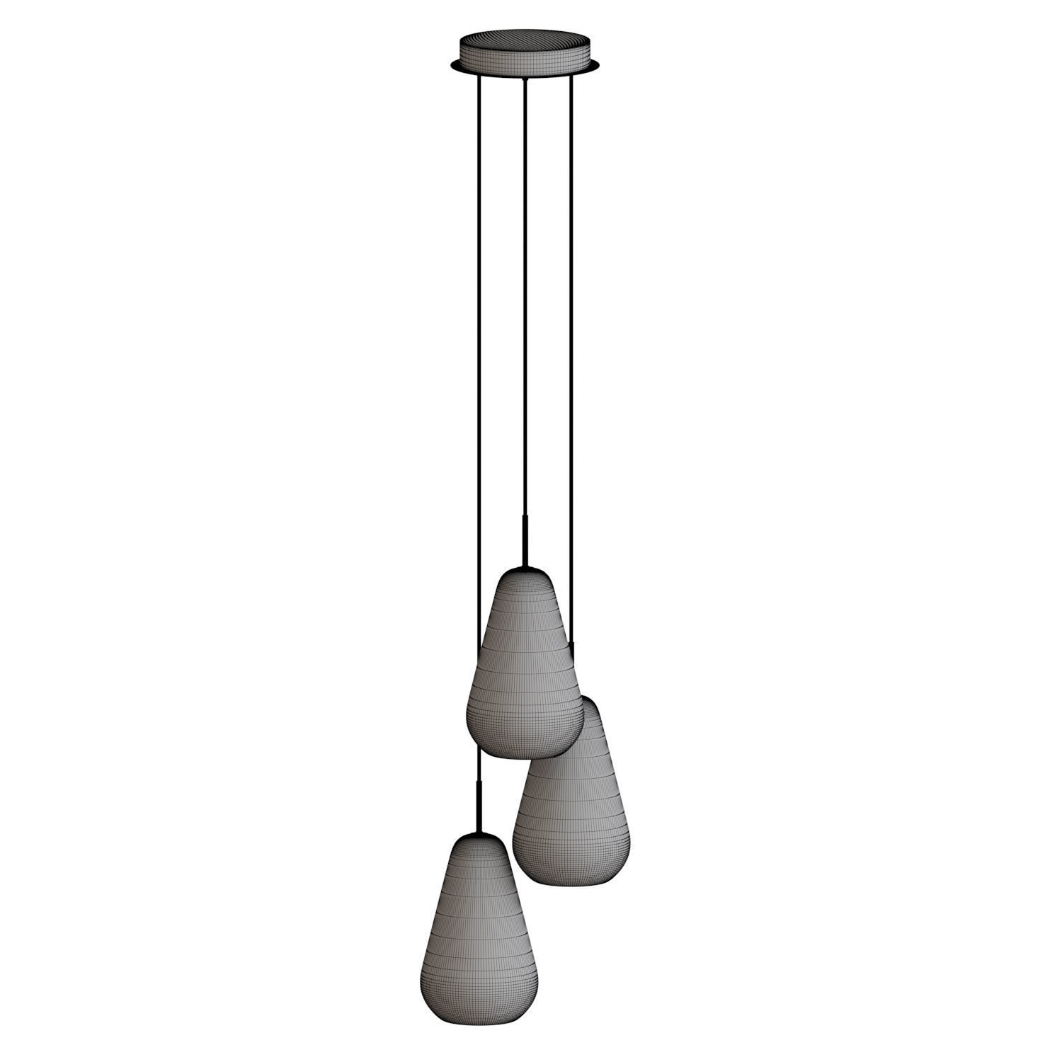 Anoli 3 Pendant Light 3D model_4