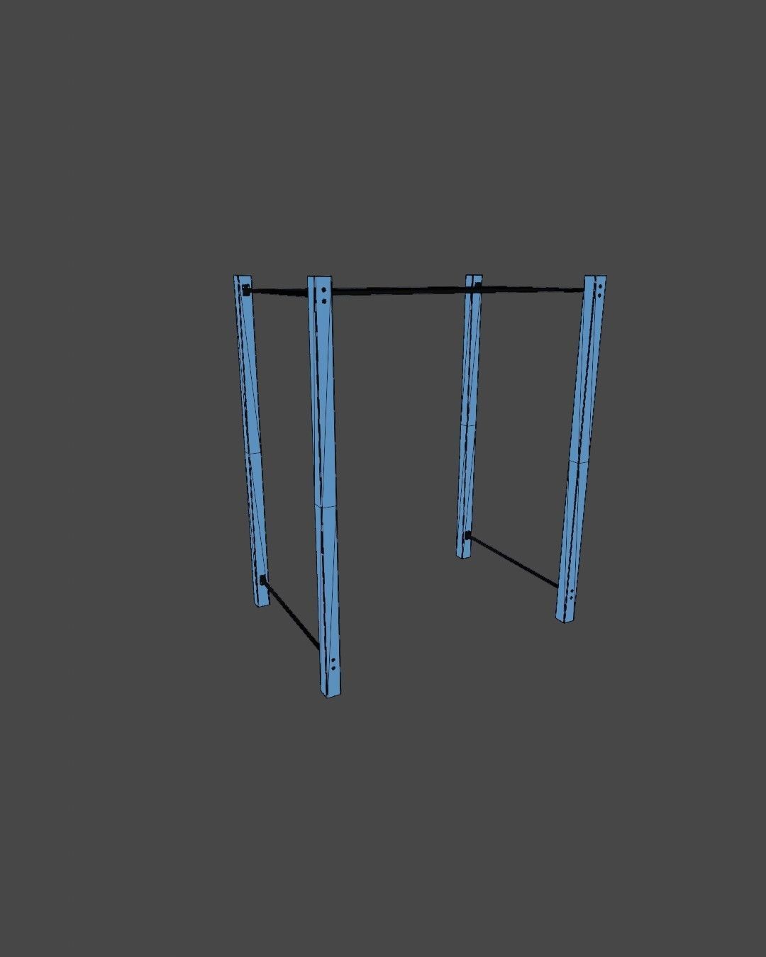 Street Workout Component01 Low-poly 3D model_10