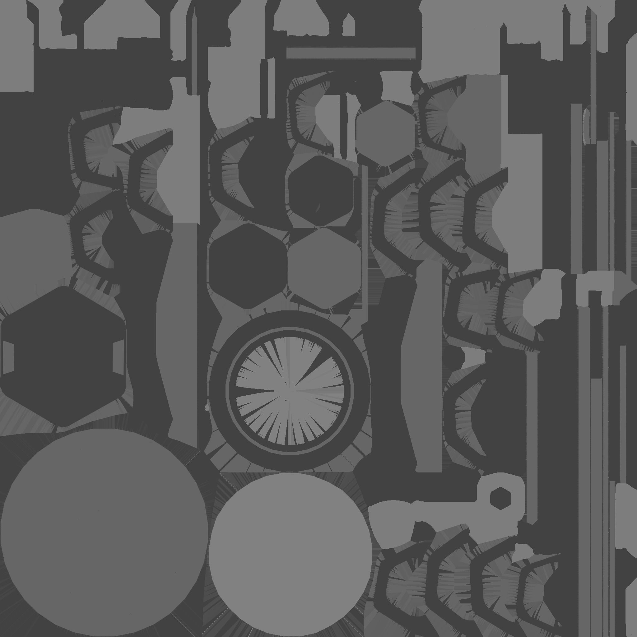 SciFi Antenna Tower A06 Green - Sci Fi Exterior Design Low-poly 3D model_25