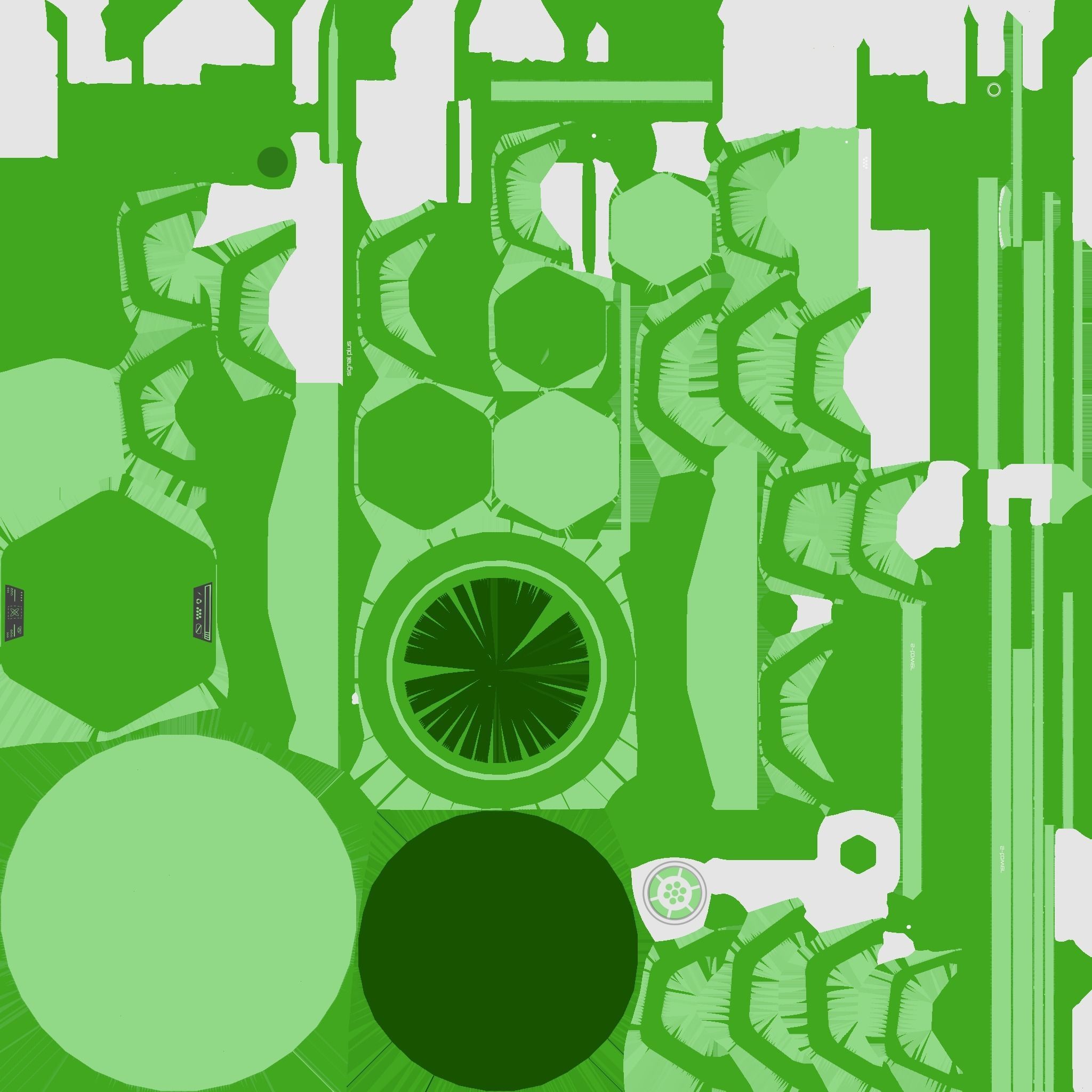 SciFi Antenna Tower A06 Green - Sci Fi Exterior Design Low-poly 3D model_20