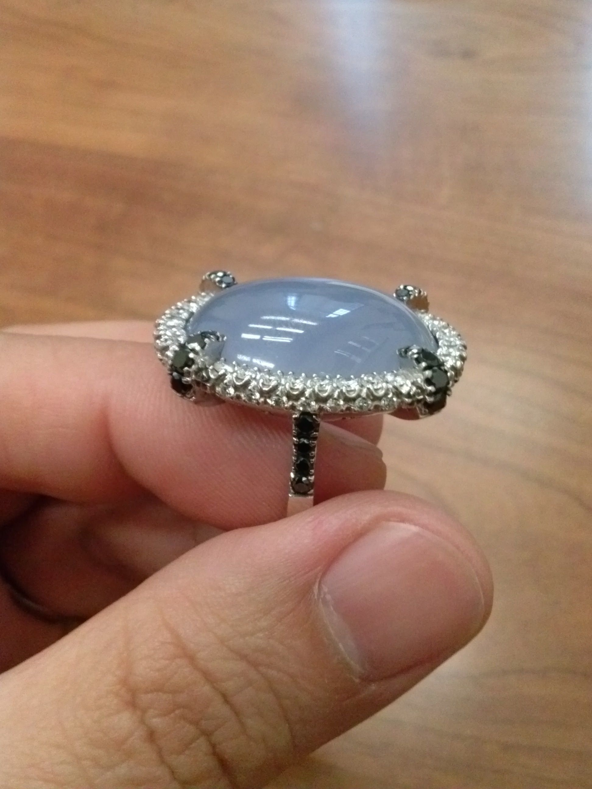 YD127 chalcedony and diamond ring 3D print model_2