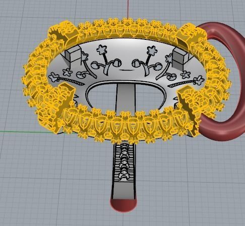 YD127 chalcedony and diamond ring 3D print model_3