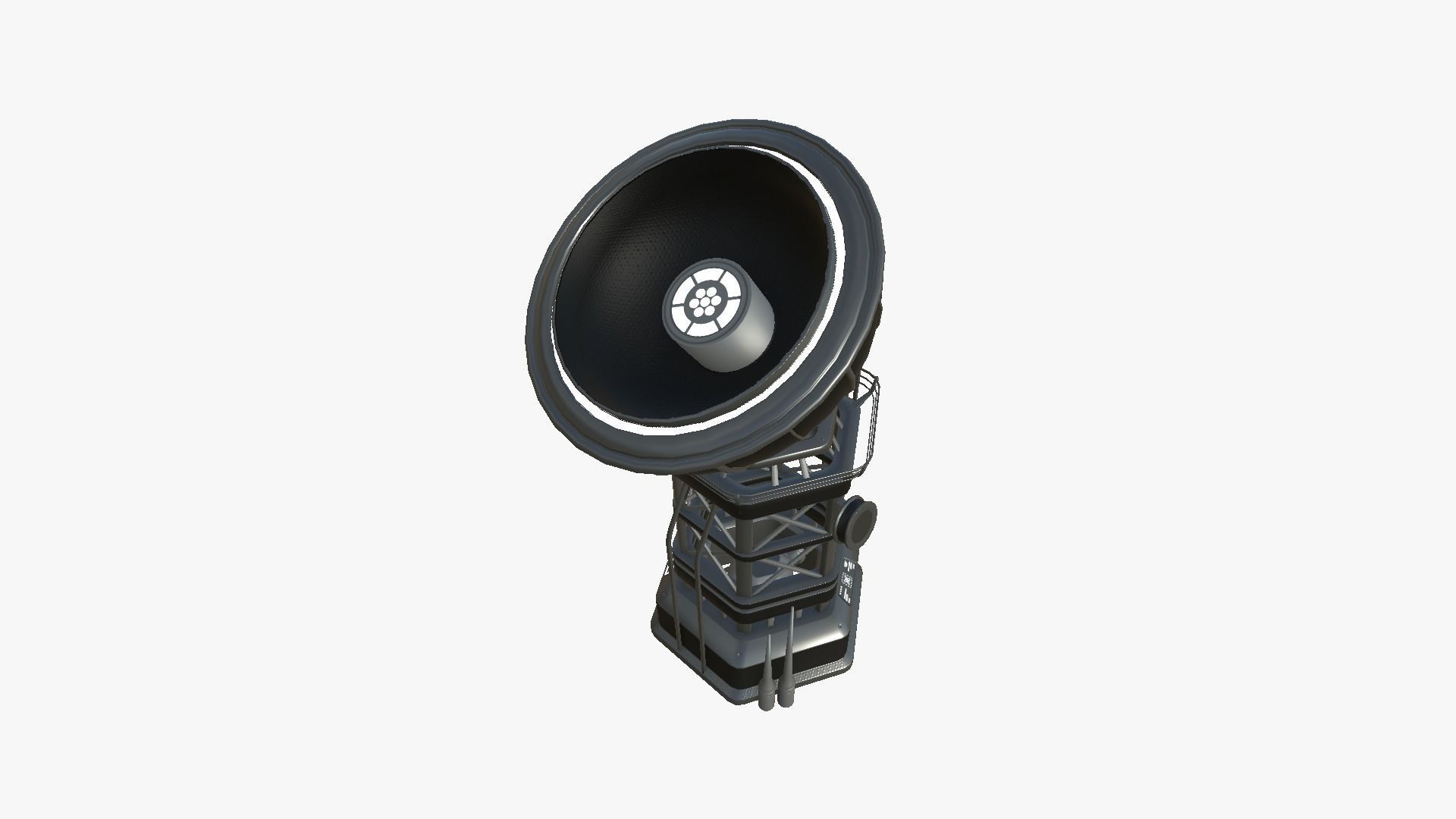 SciFi Antenna Tower A07 Black - Sci Fi Exterior Design Low-poly 3D model_1