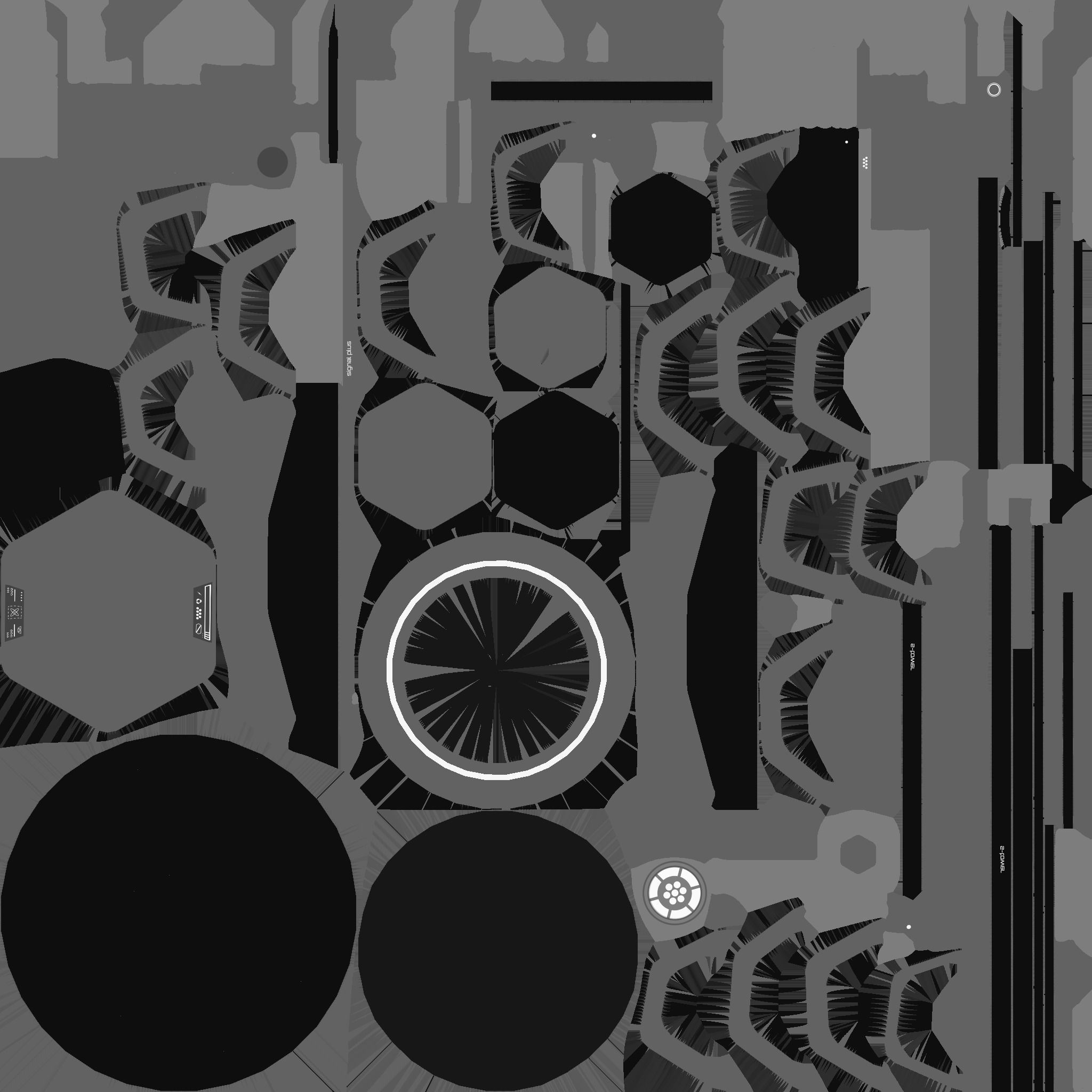 SciFi Antenna Tower A07 Black - Sci Fi Exterior Design Low-poly 3D model_20