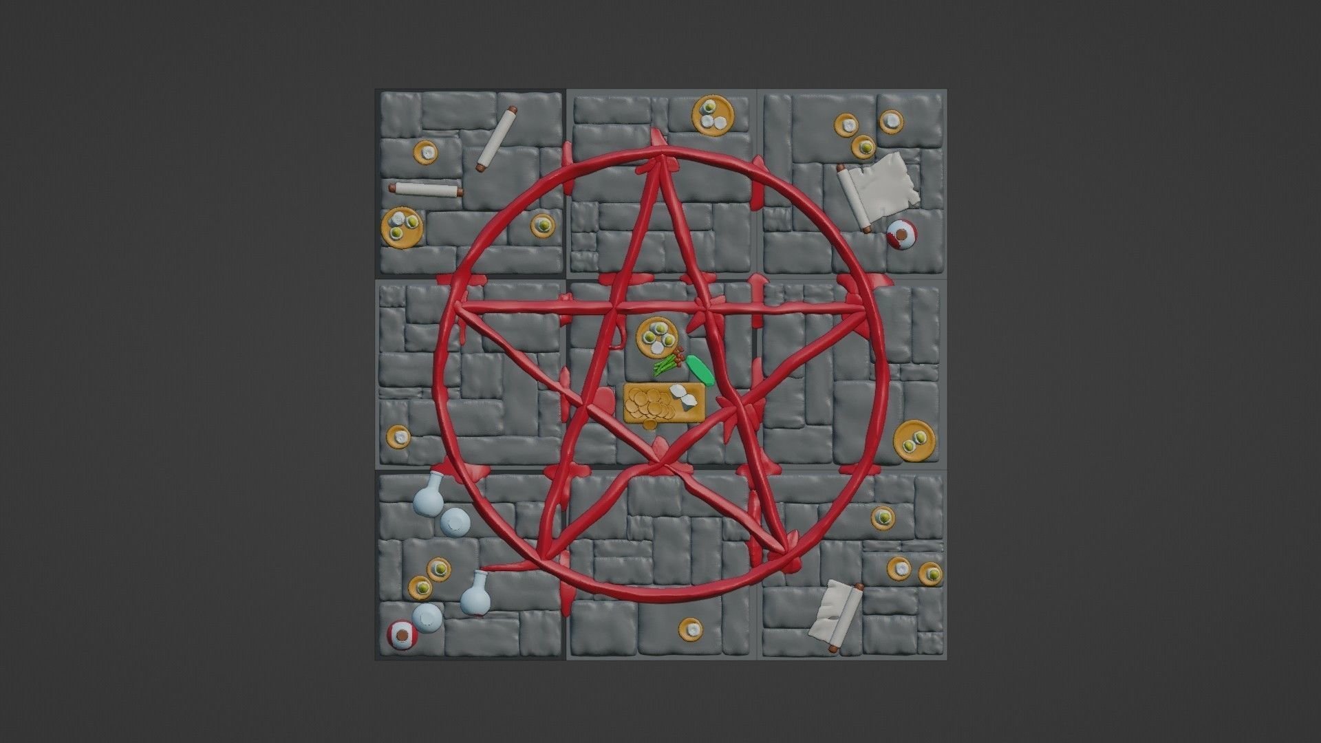 Pentacle terrain tabletop games 28mm scale free 3D model 3D printable ...