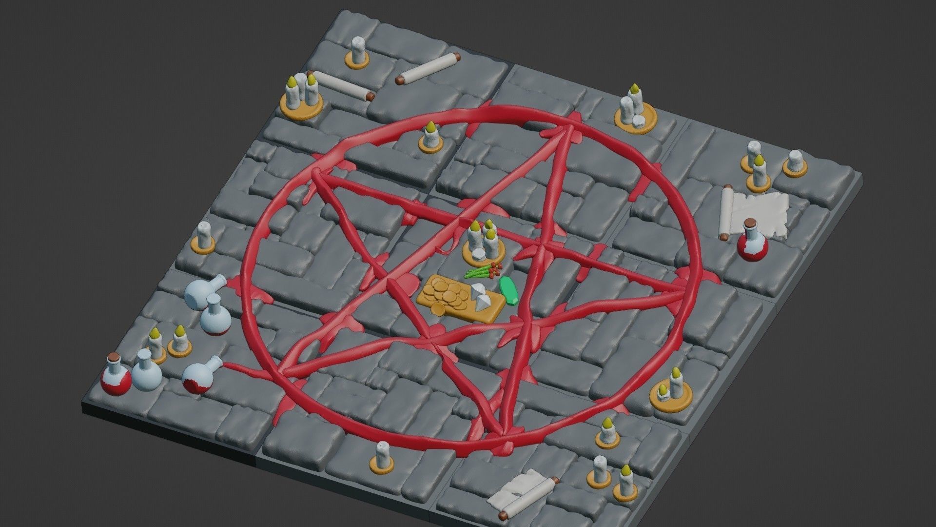 Pentacle terrain tabletop games 28mm scale free 3D model 3D printable ...