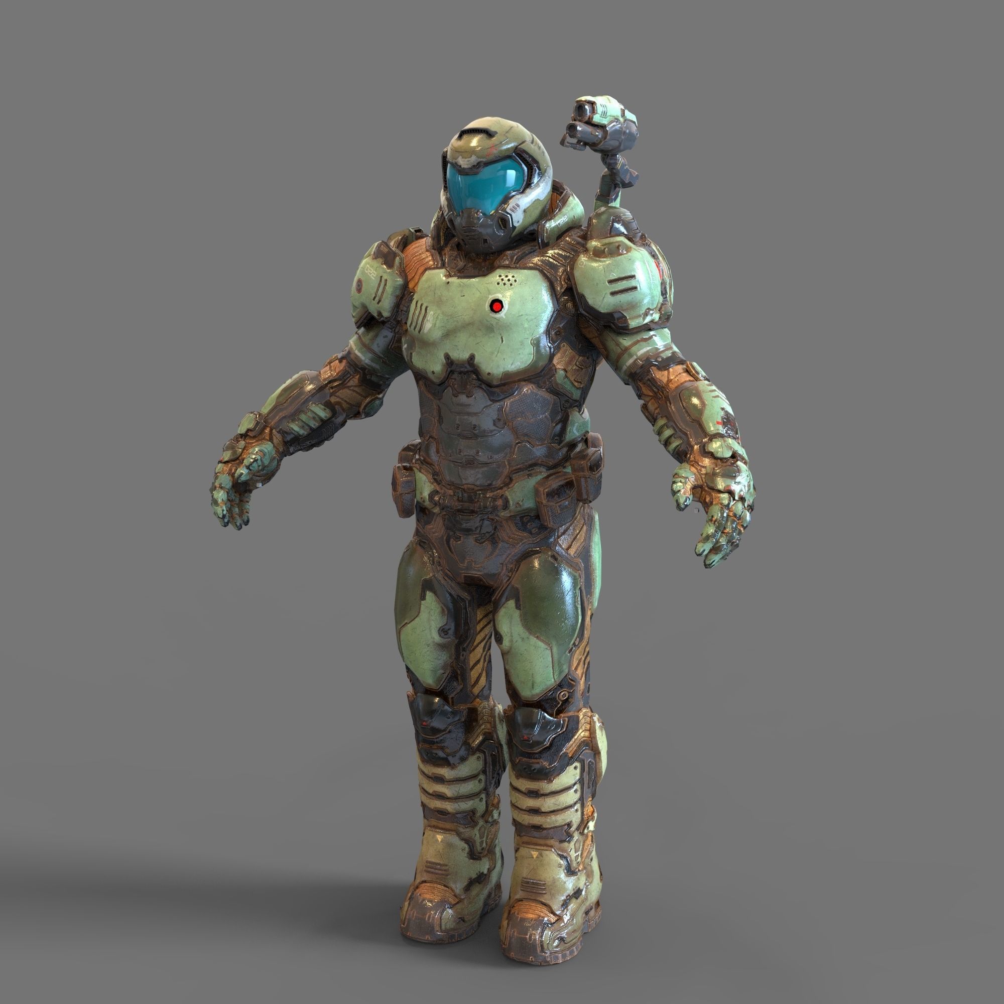 Doom Eternal Doomguy 2016 Slayer Version Full Body Armor 3D print model_49