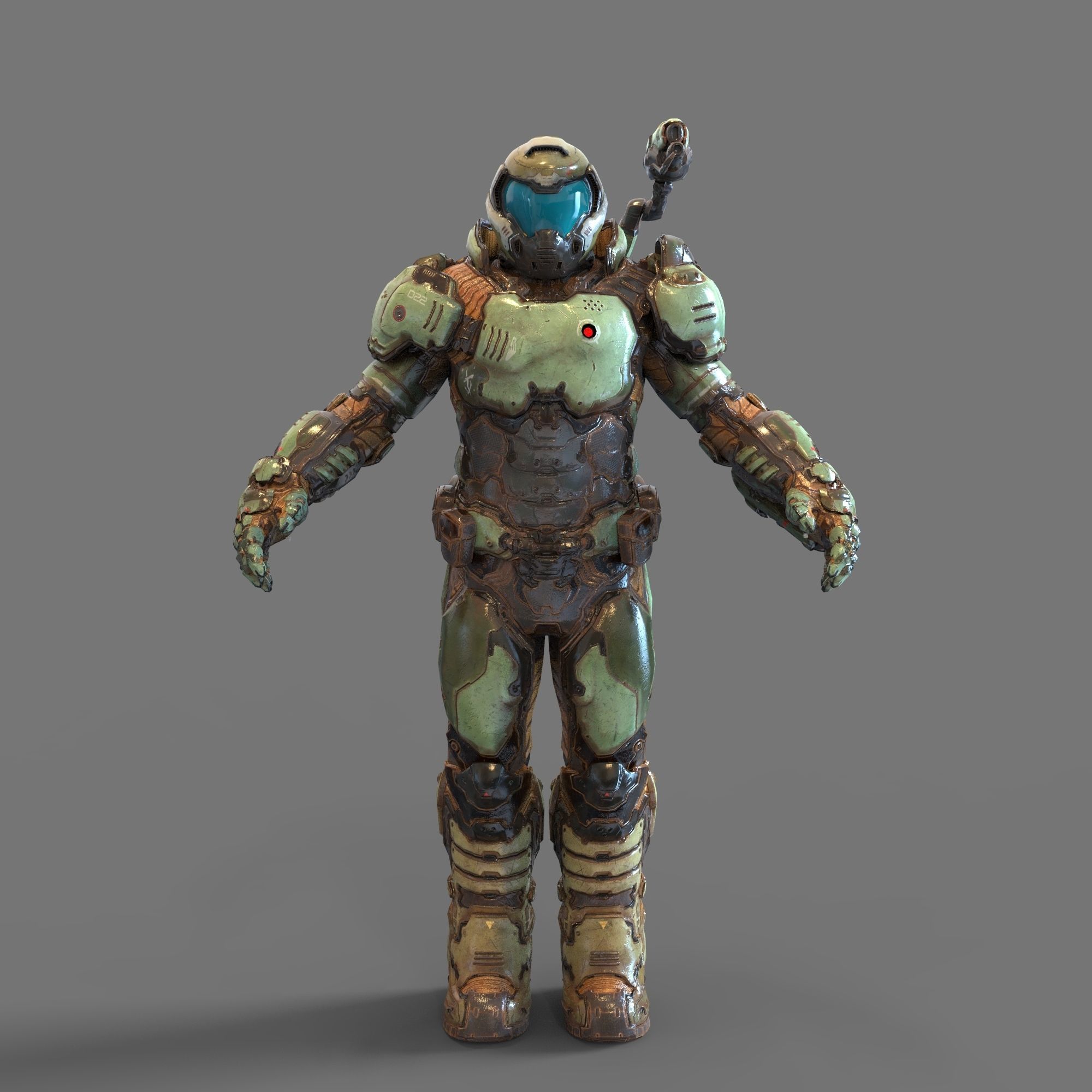 Doom Eternal Doomguy 2016 Slayer Version Full Body Armor 3D print model_15