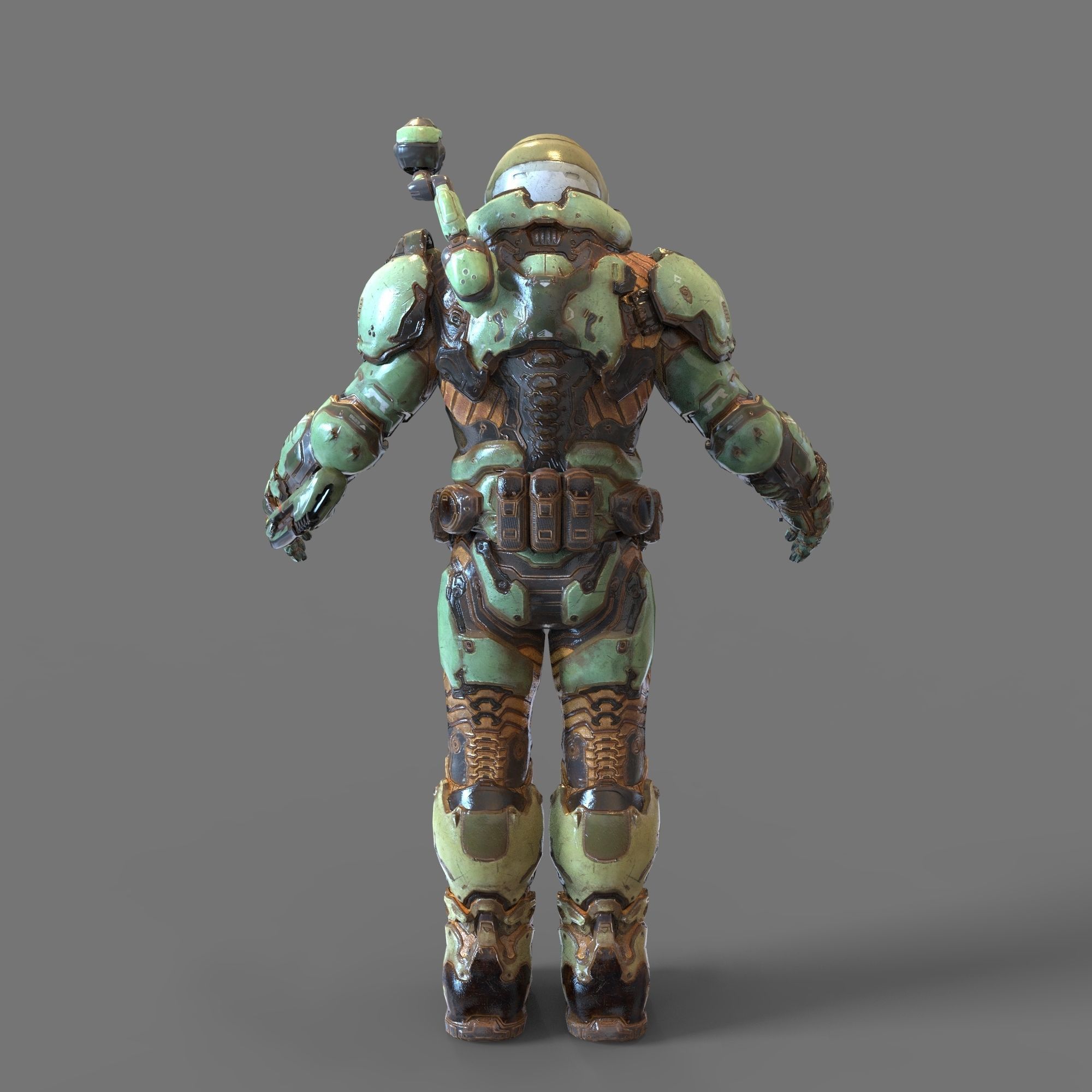 Doom Eternal Doomguy 2016 Slayer Version Full Body Armor 3D print model_44