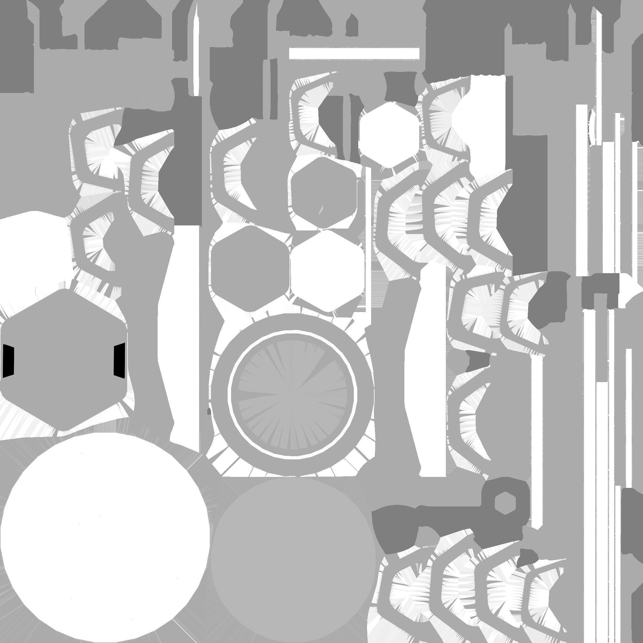 SciFi Antenna Tower A08 Metallic - Sci Fi Exterior Design Low-poly 3D model_24