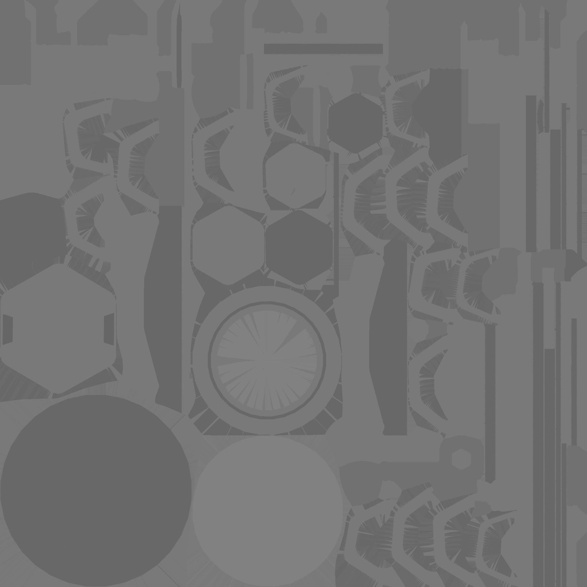 SciFi Antenna Tower A08 Metallic - Sci Fi Exterior Design Low-poly 3D model_26