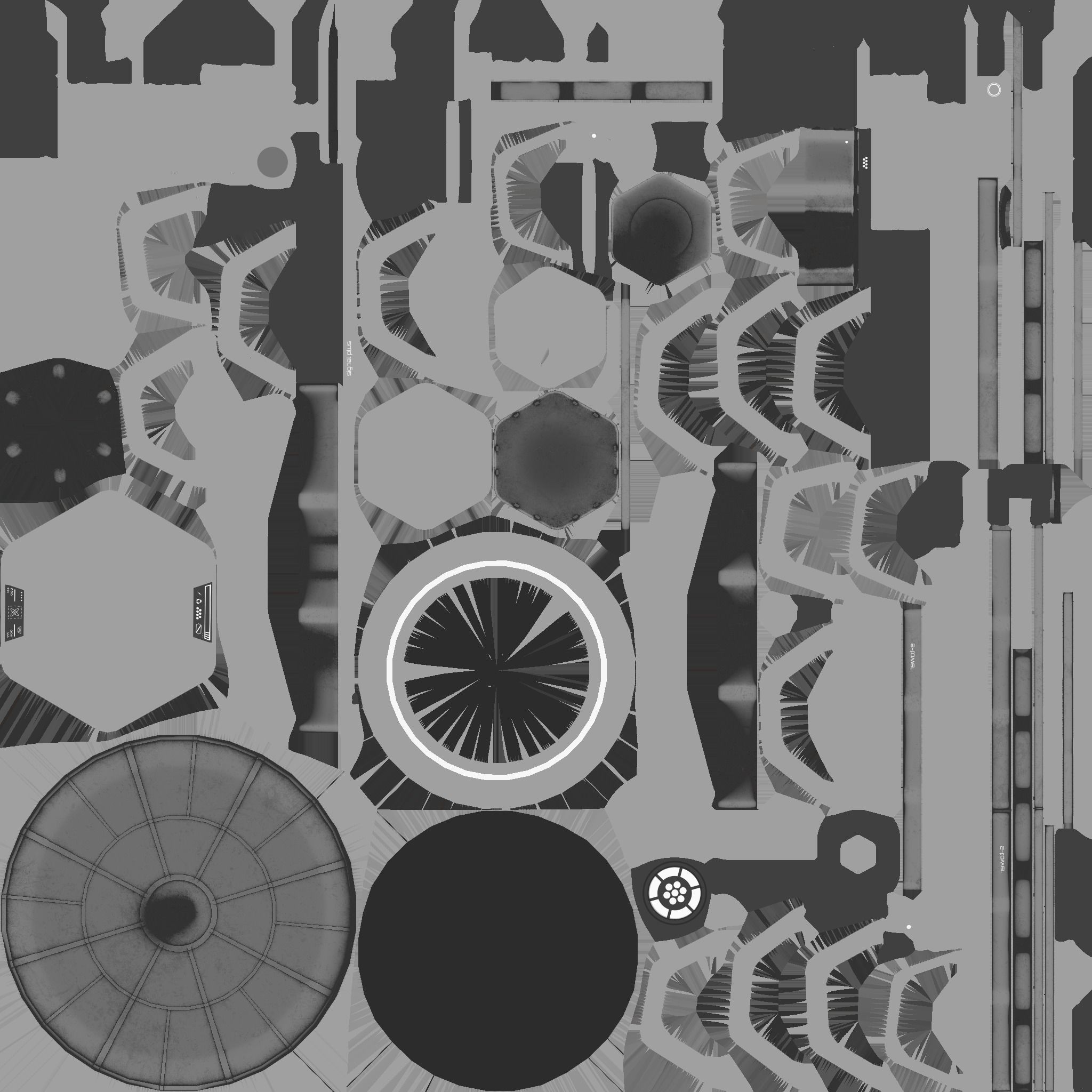 SciFi Antenna Tower A09 Dark Metal - Sci Fi Exterior Design Low-poly 3D model_20