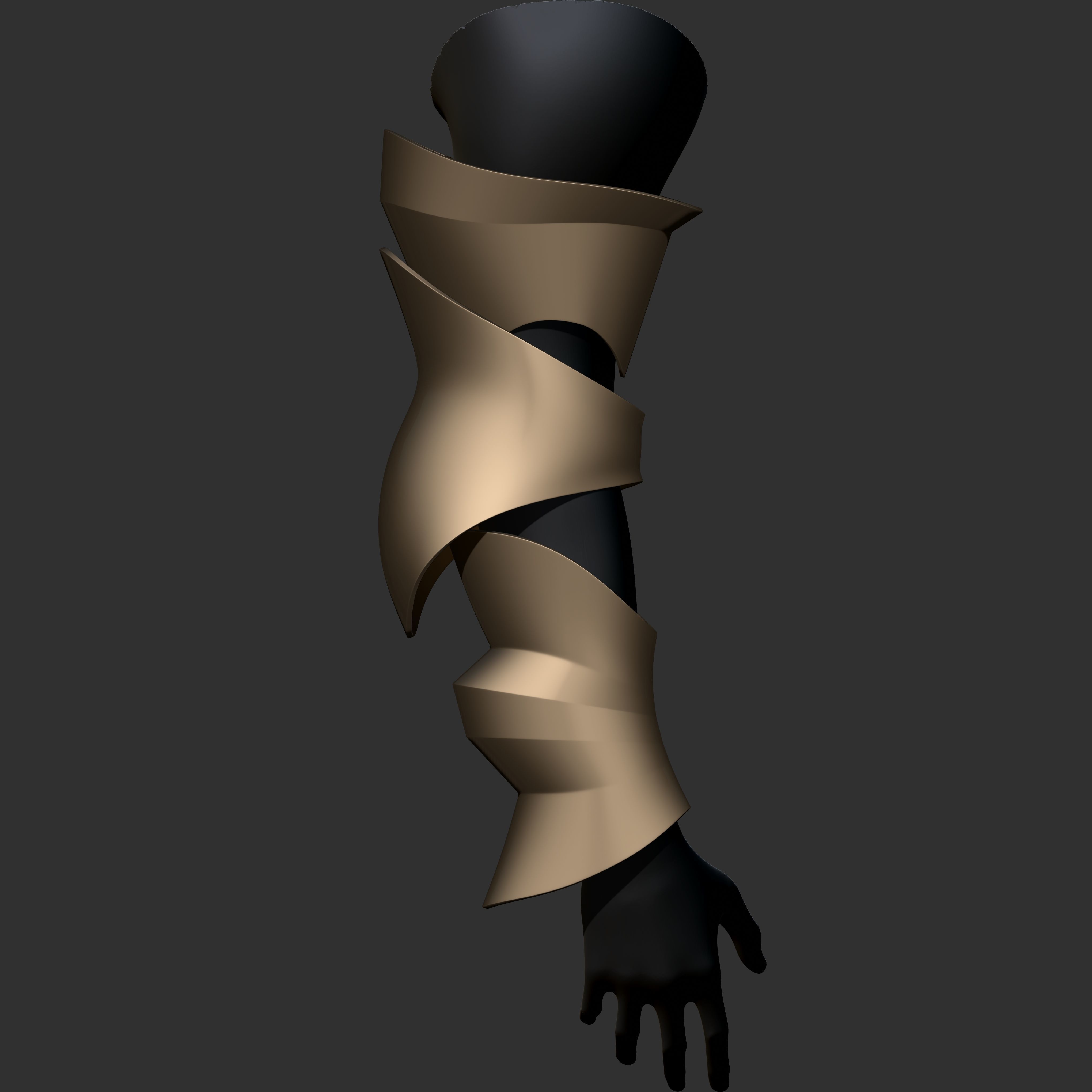 Vambrace Highpoly and Lowpoly With UVs Vol 3 Low-poly 3D model_27