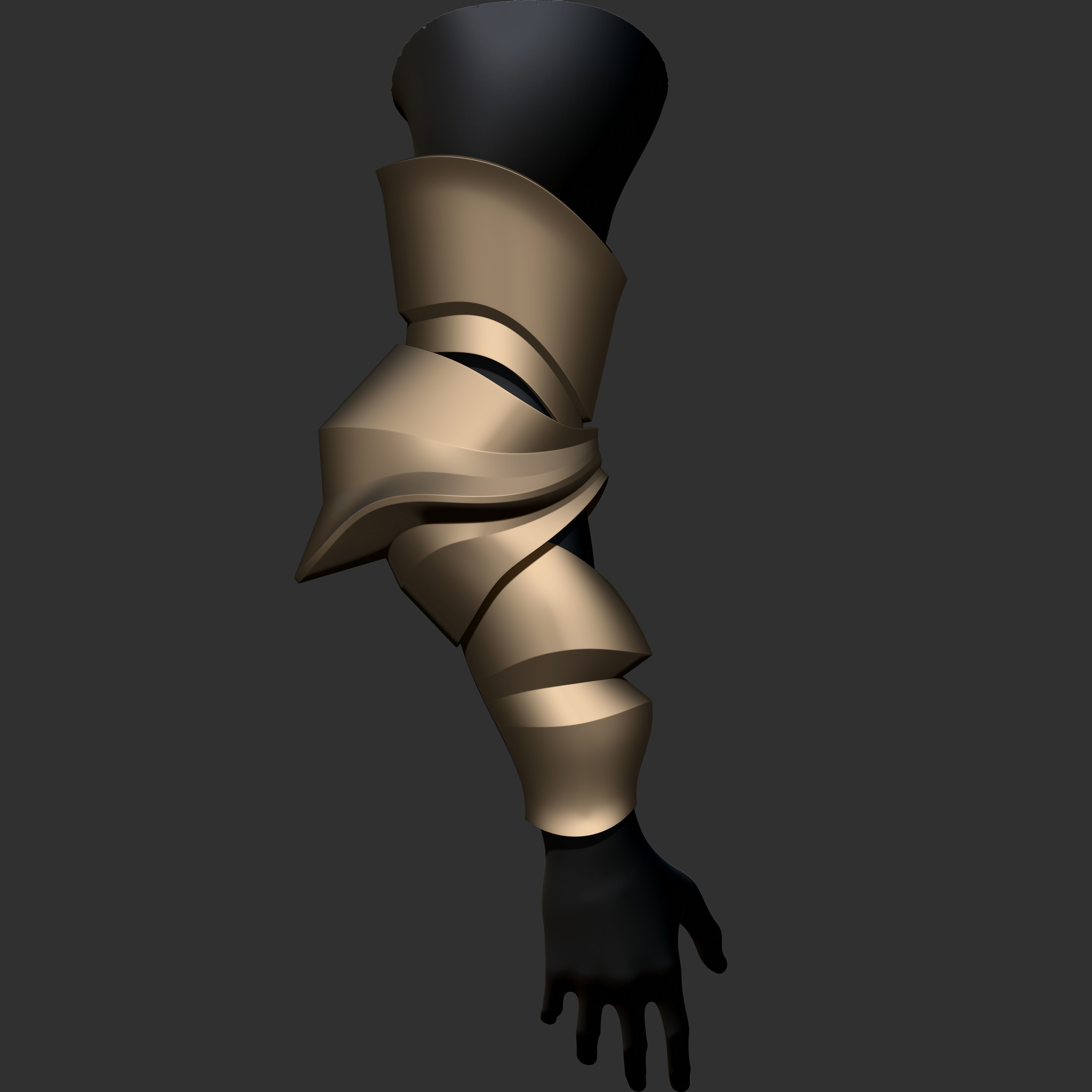 Vambrace Highpoly and Lowpoly With UVs Vol 3 Low-poly 3D model_23