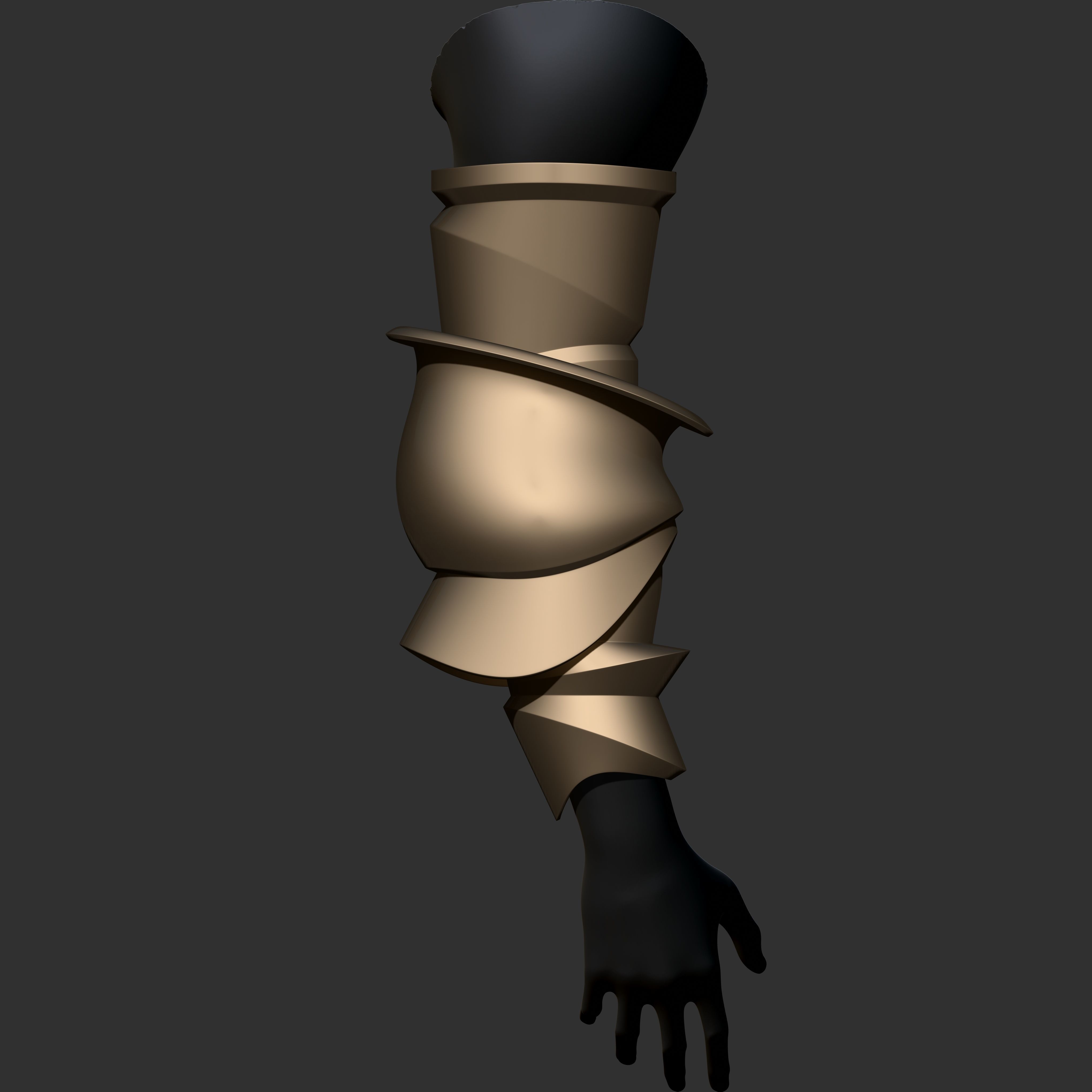 Vambrace Highpoly and Lowpoly With UVs Vol 3 Low-poly 3D model_28