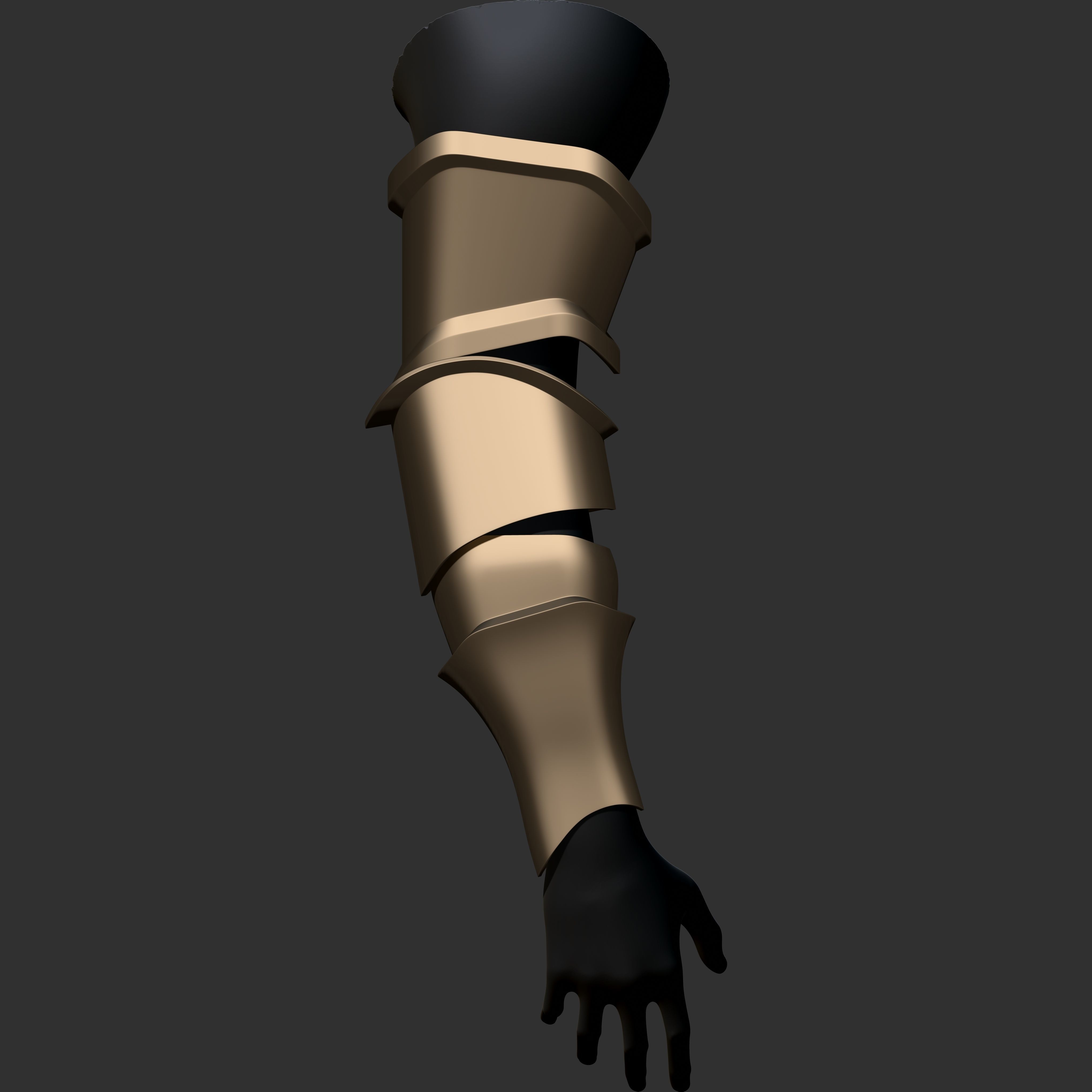 Vambrace Highpoly and Lowpoly With UVs Vol 3 Low-poly 3D model_13