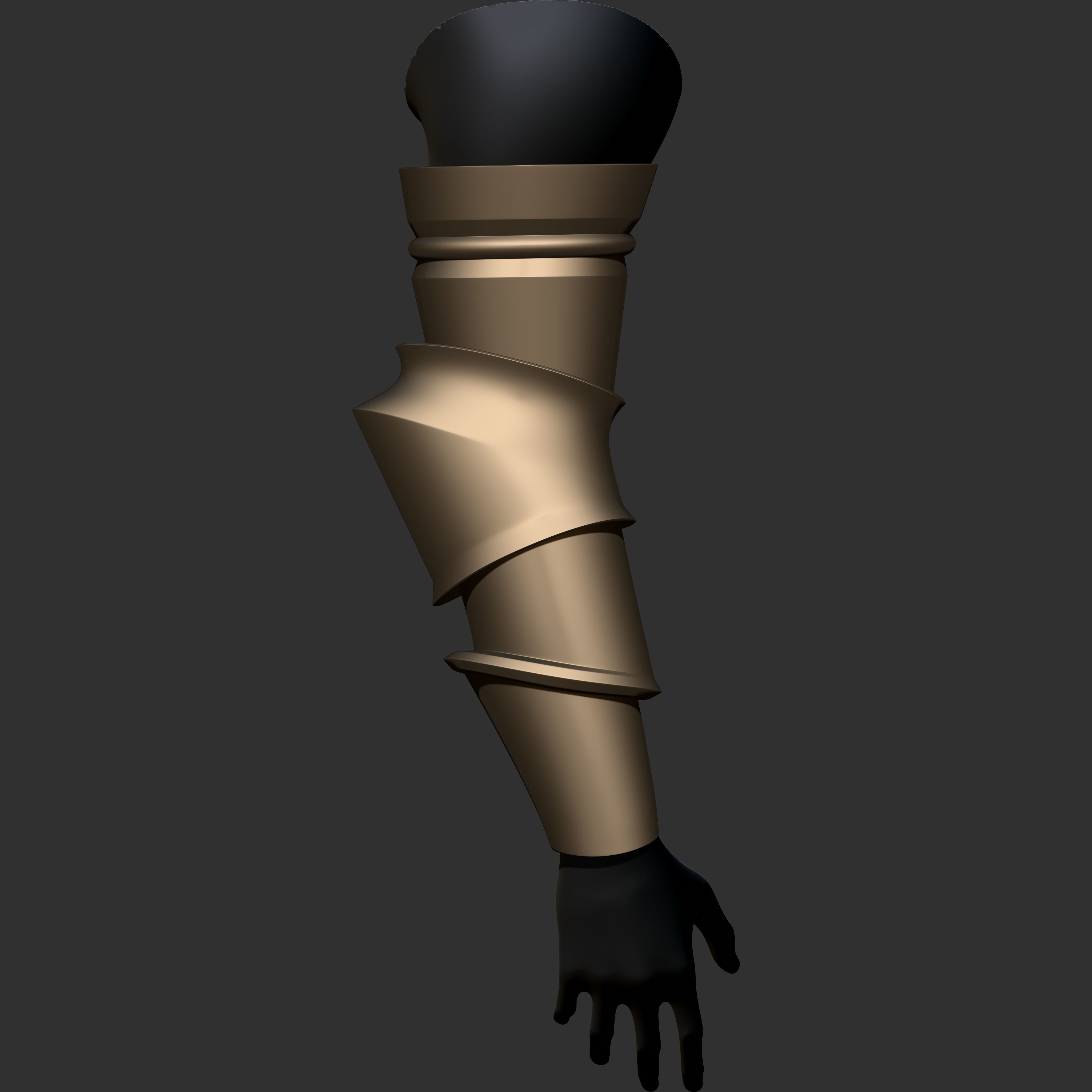 Vambrace Highpoly and Lowpoly With UVs Vol 3 Low-poly 3D model_10