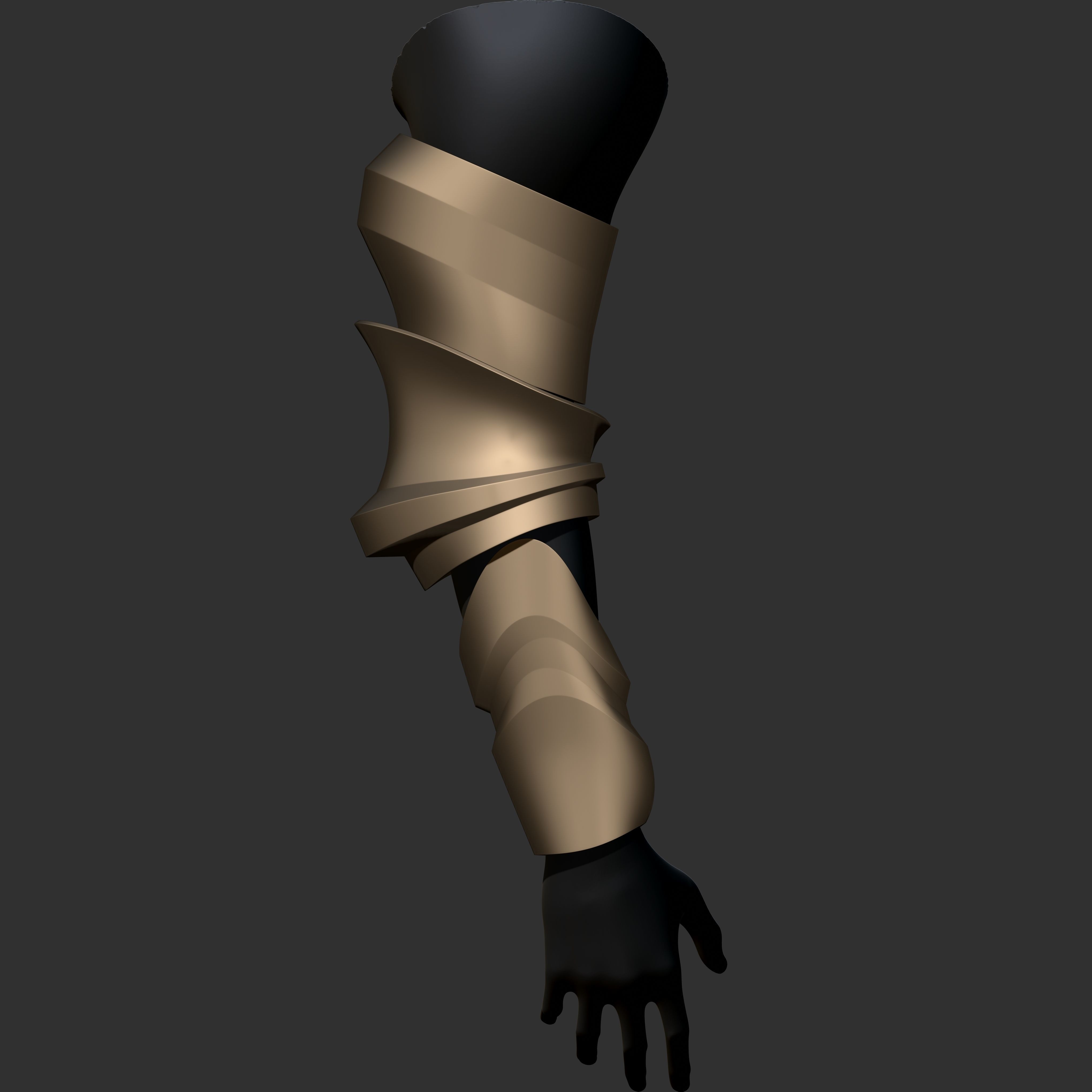 Vambrace Highpoly and Lowpoly With UVs Vol 3 Low-poly 3D model_19