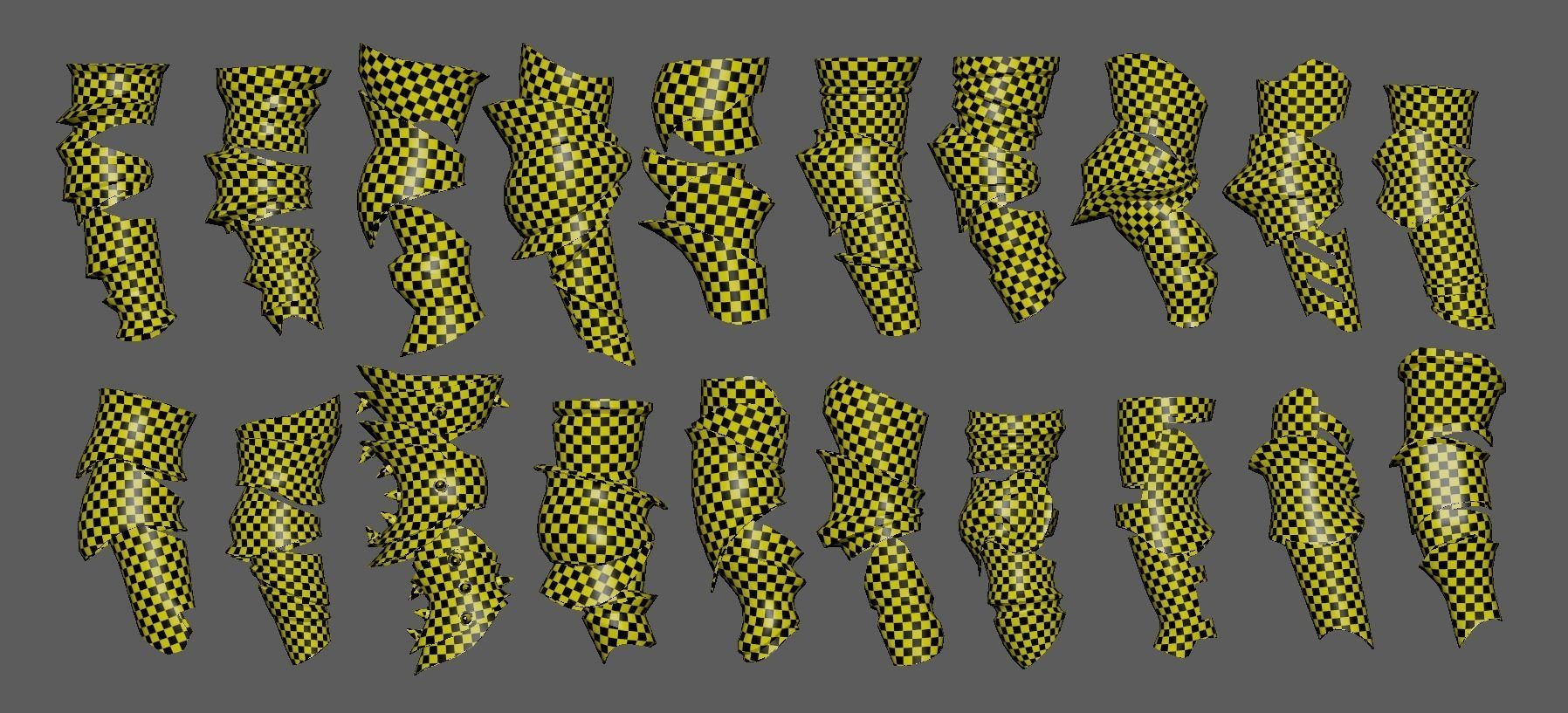 Vambrace Highpoly and Lowpoly With UVs Vol 3 Low-poly 3D model_8