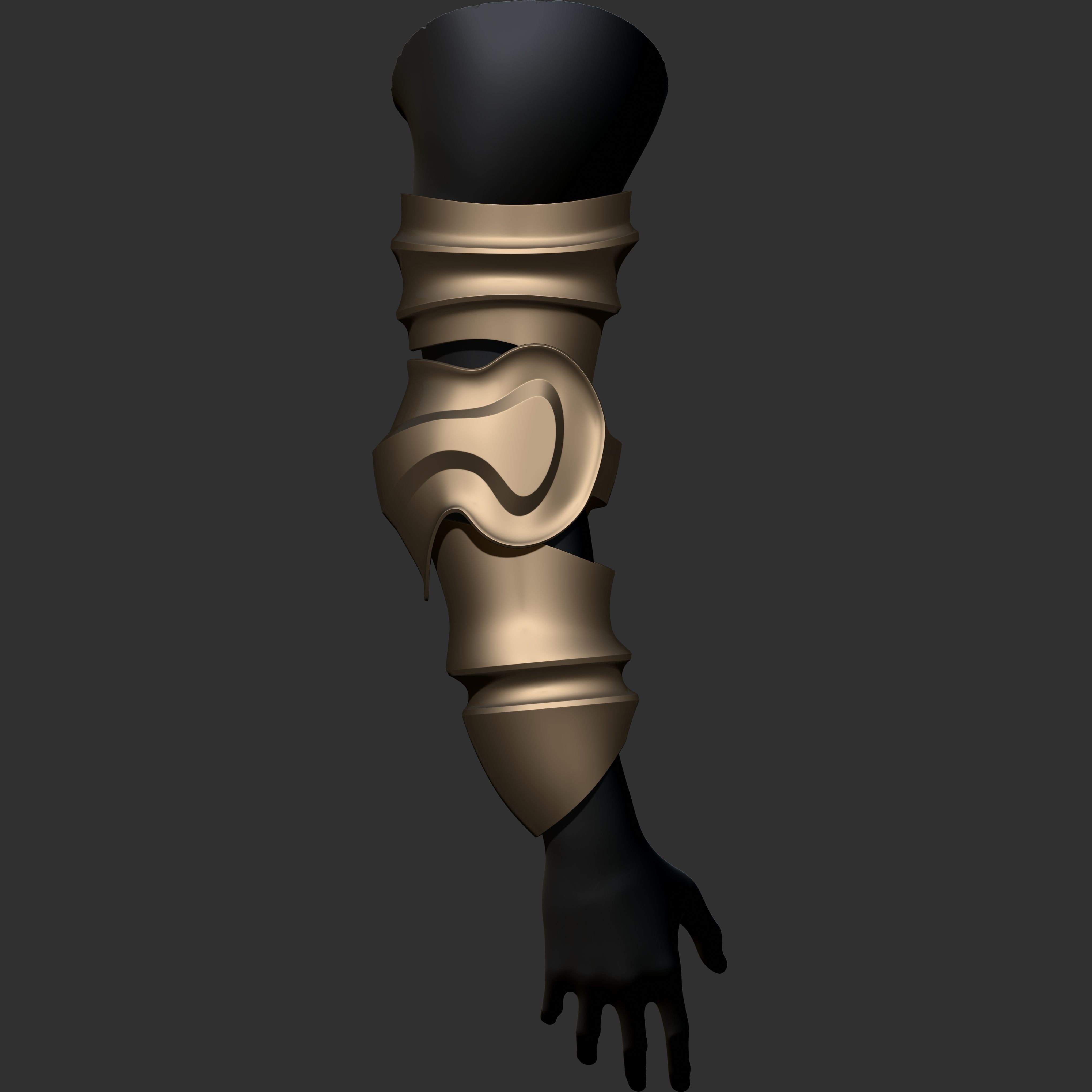 Vambrace Highpoly and Lowpoly With UVs Vol 3 Low-poly 3D model_20