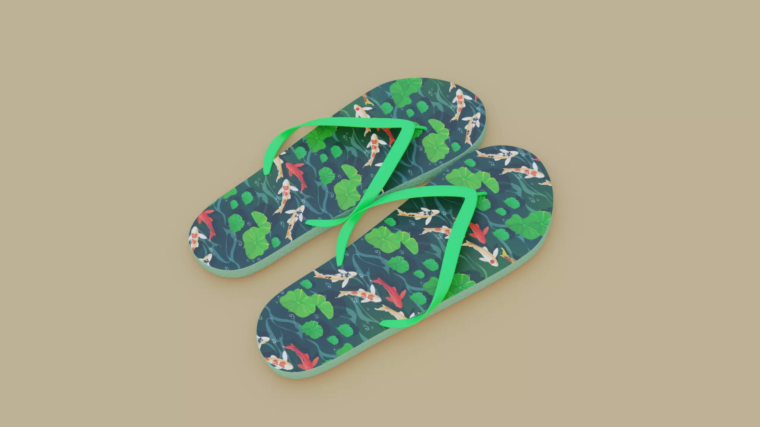 FlipFlop 3D model flip flops Free low-poly 3D model