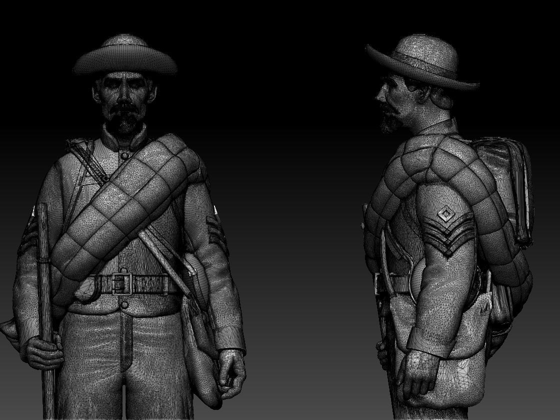 Confederate Mississippi Infantry 3D print model_22