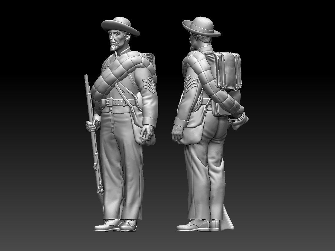 Confederate Mississippi Infantry 3D print model_1