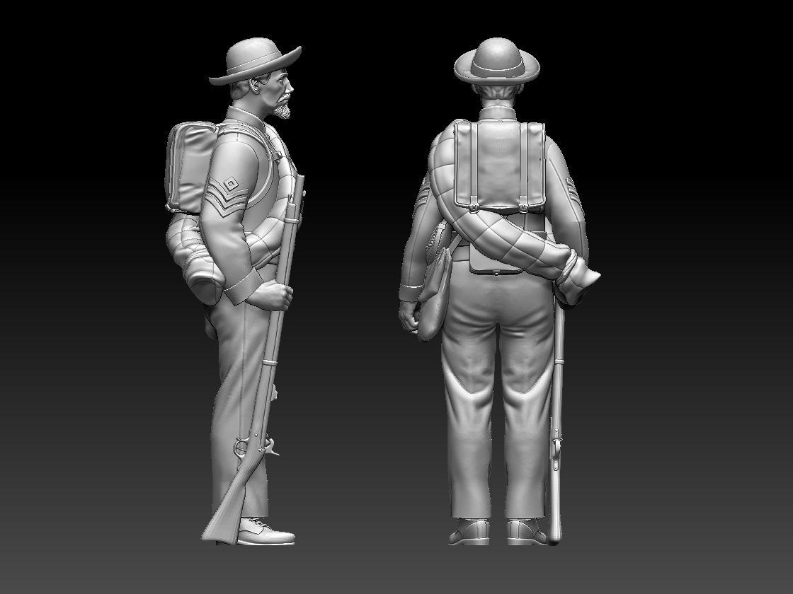 Confederate Mississippi Infantry 3D print model_32