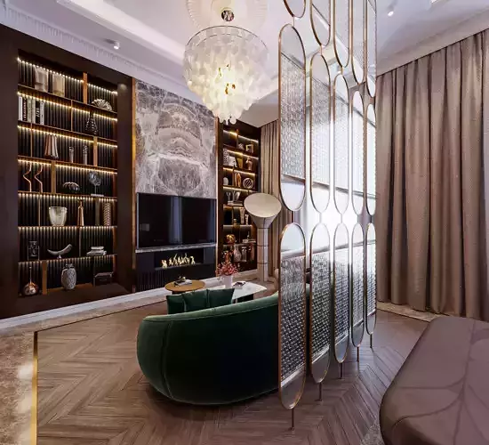 Green Luxurious Bedroom