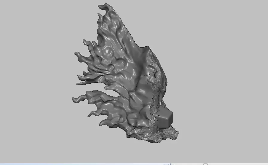 Fire 1 demon head 3D print model_0