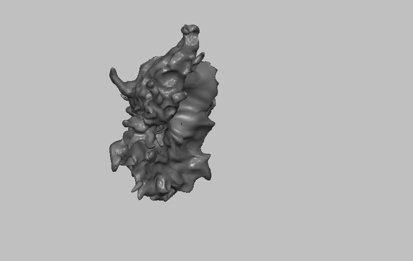 Fire 1 demon head 3D print model_2