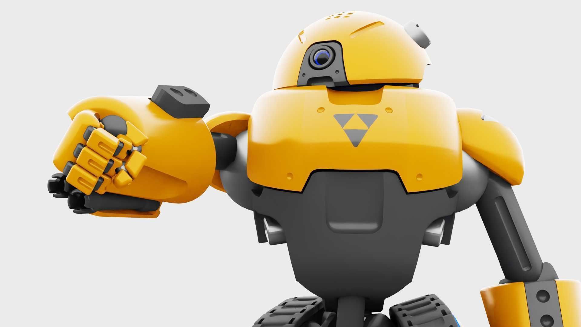 MILITARY BOT C-3000 RIGGED 3D model_26