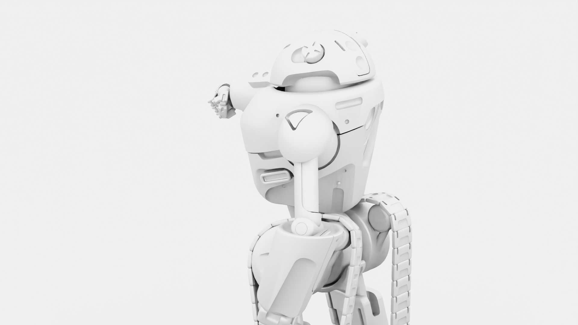 MILITARY BOT C-3000 RIGGED 3D model_32