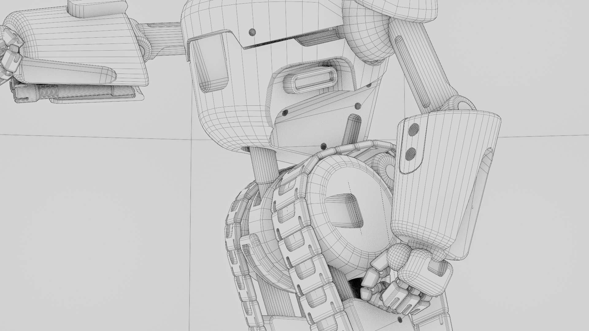 MILITARY BOT C-3000 RIGGED 3D model_39