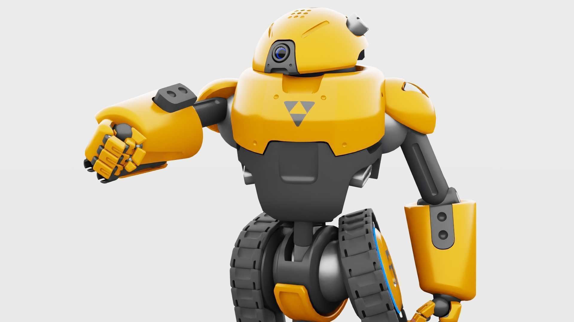 MILITARY BOT C-3000 RIGGED 3D model_18