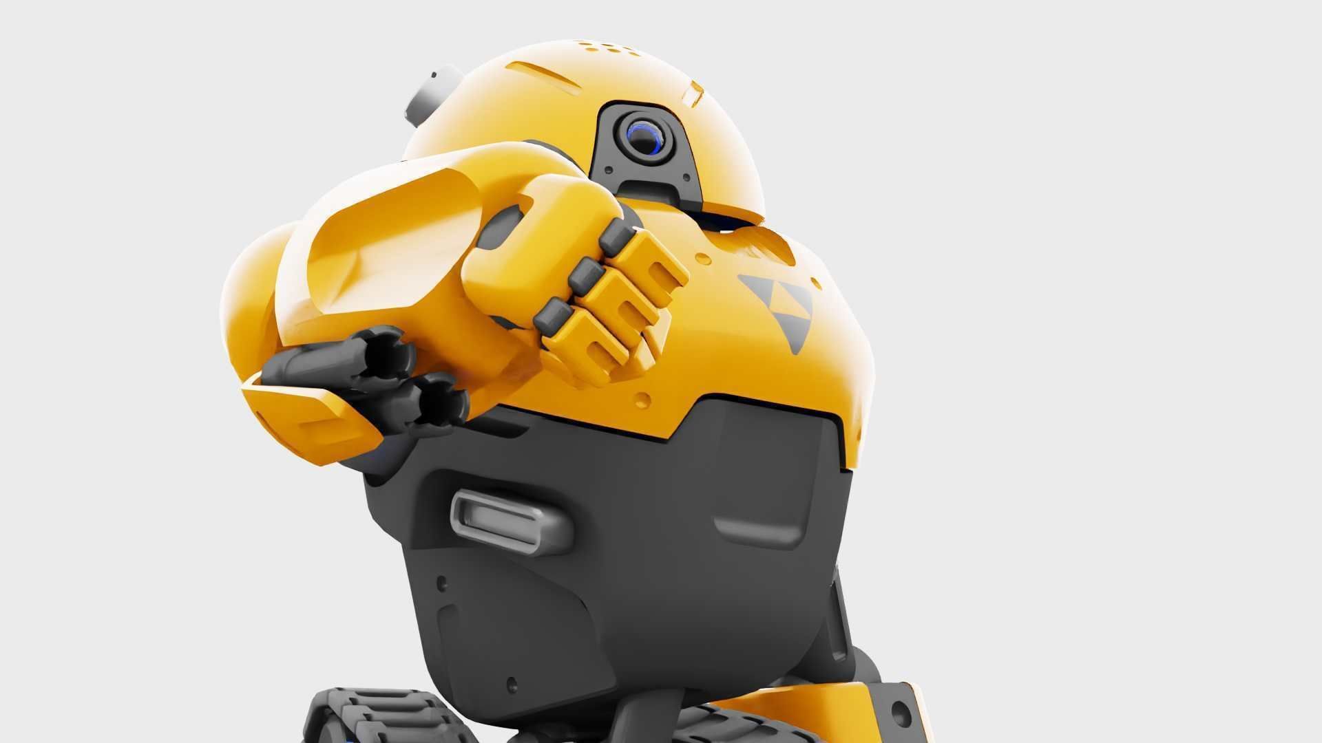 MILITARY BOT C-3000 RIGGED 3D model_24