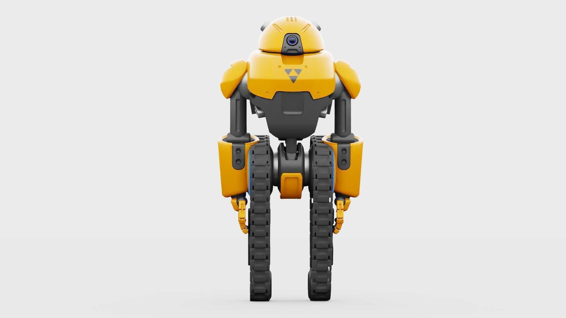 MILITARY BOT C-3000 RIGGED 3D model_28