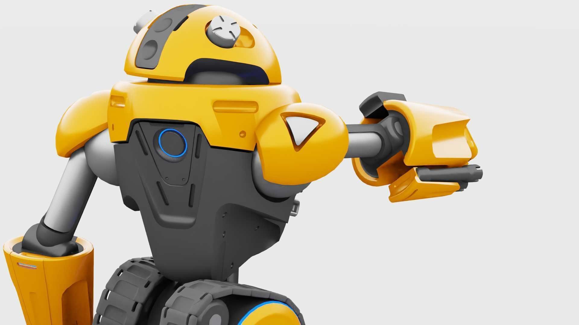 MILITARY BOT C-3000 RIGGED 3D model_20