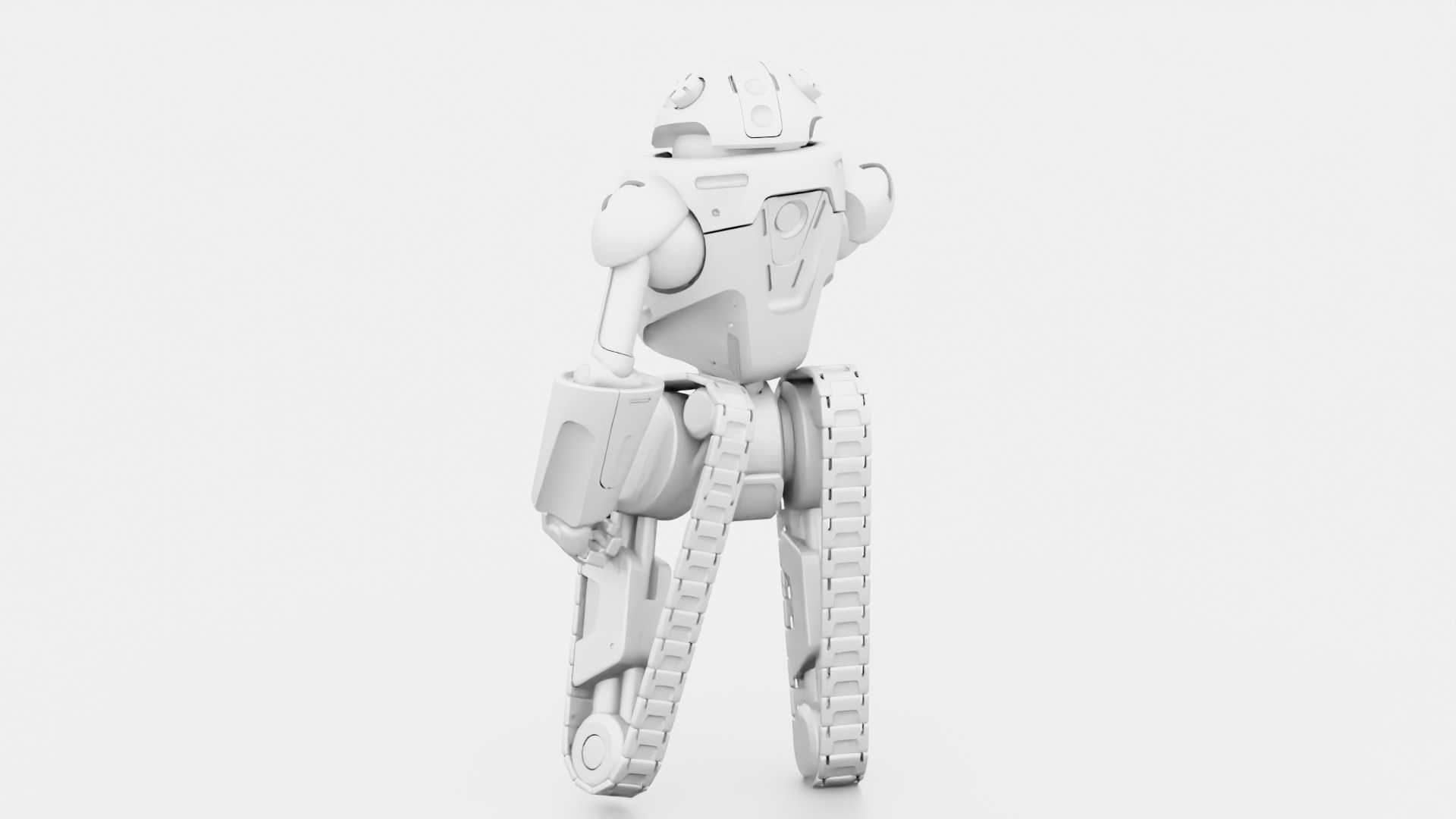 MILITARY BOT C-3000 RIGGED 3D model_33