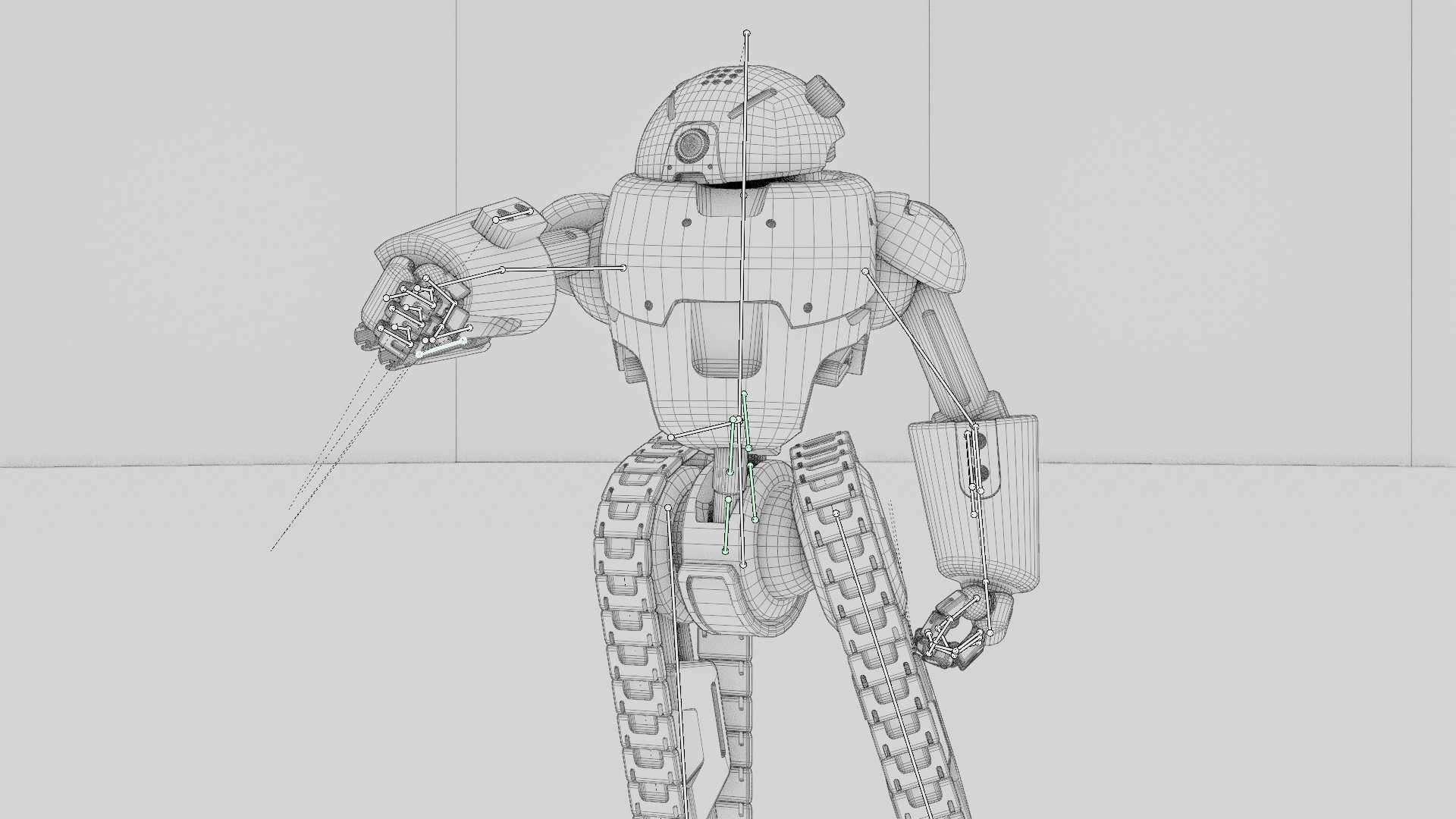 MILITARY BOT C-3000 RIGGED 3D model_36