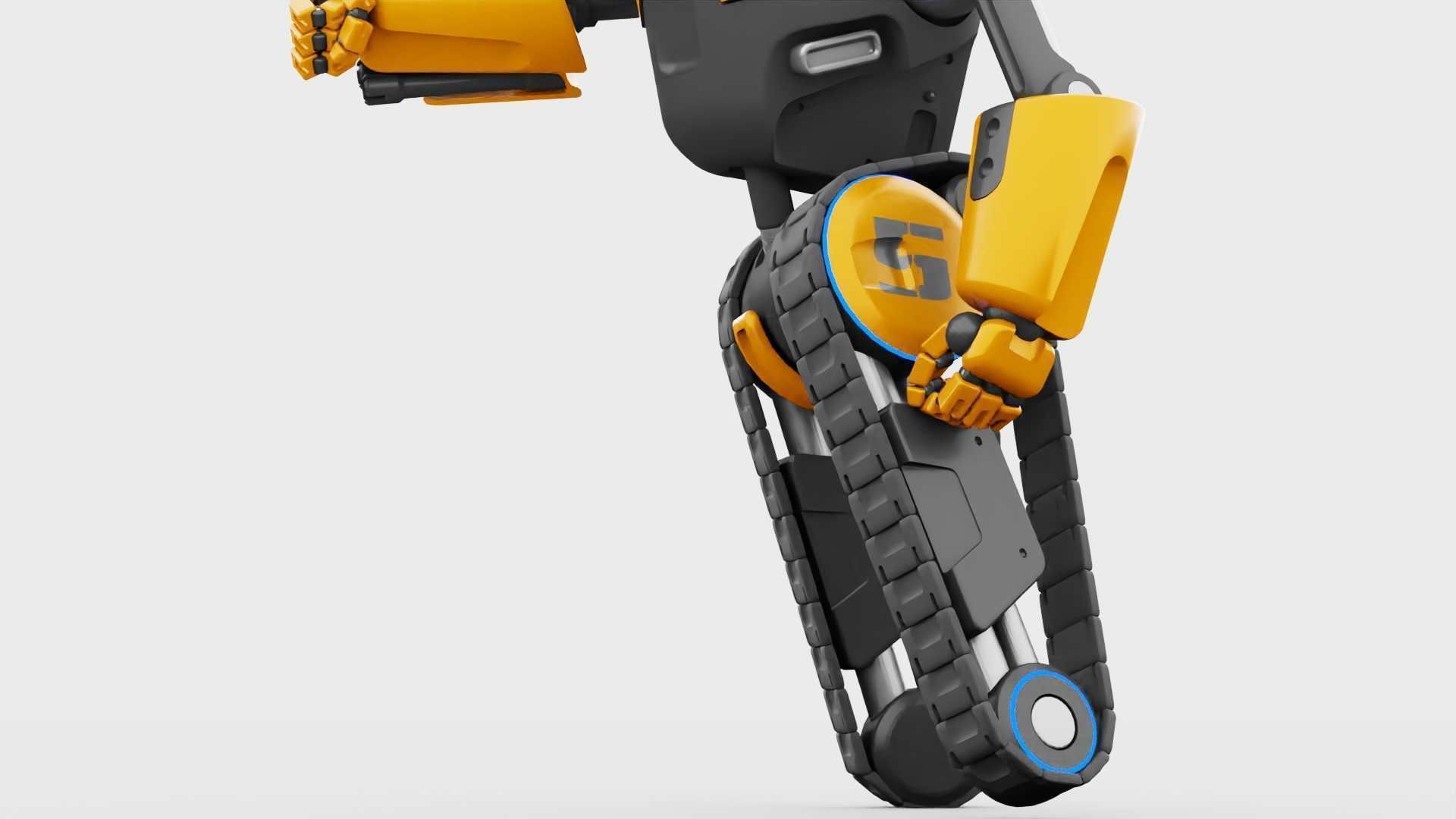 MILITARY BOT C-3000 RIGGED 3D model_27