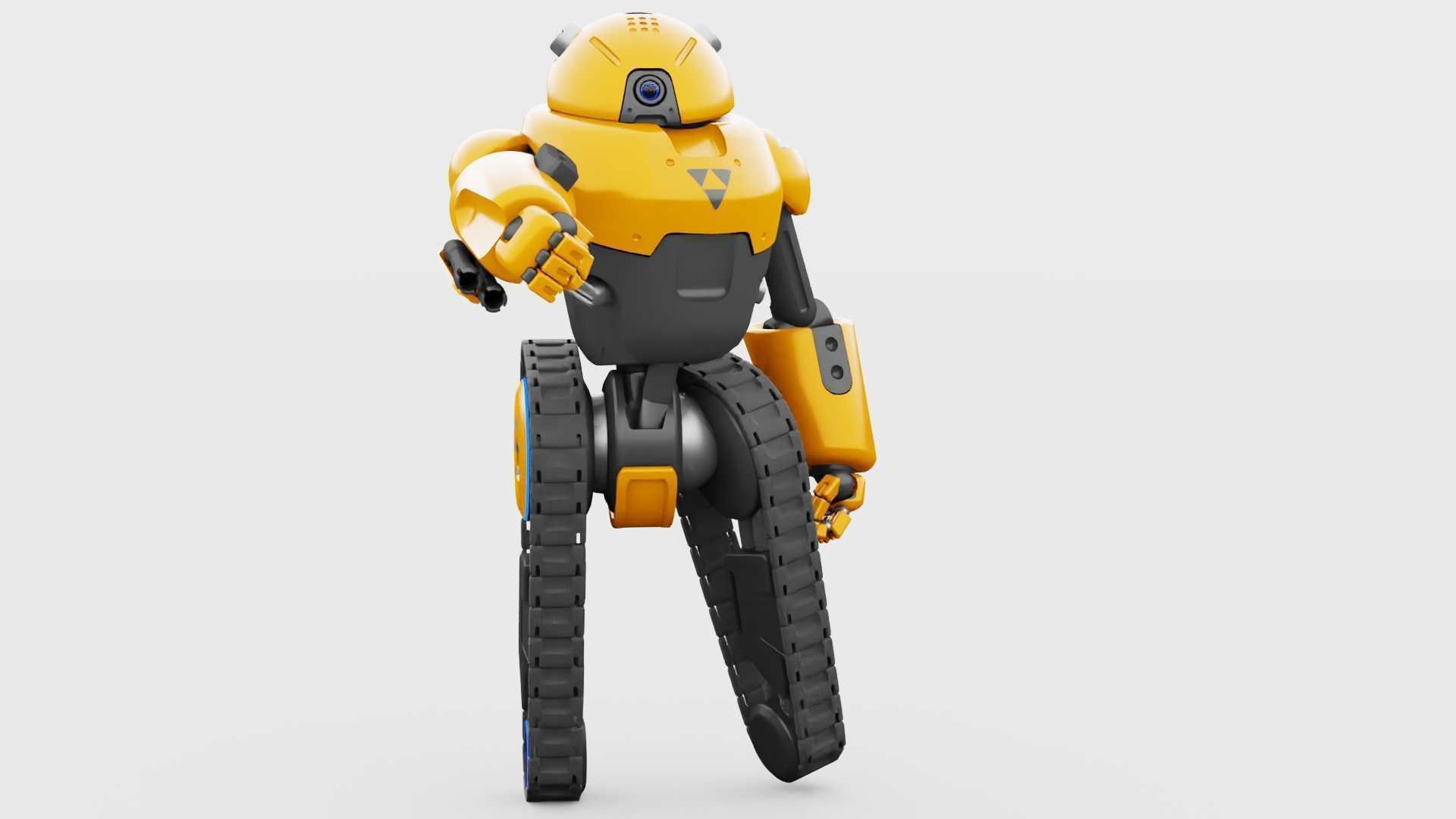 MILITARY BOT C-3000 RIGGED 3D model_16