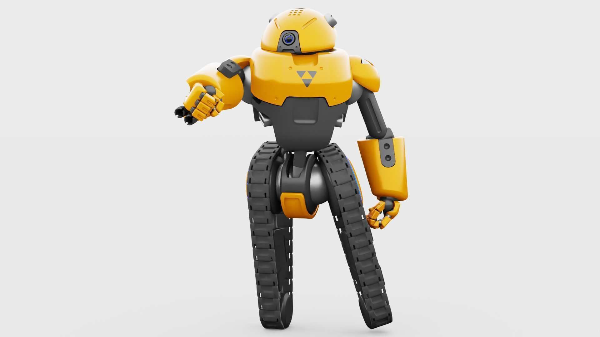 MILITARY BOT C-3000 RIGGED 3D model_17