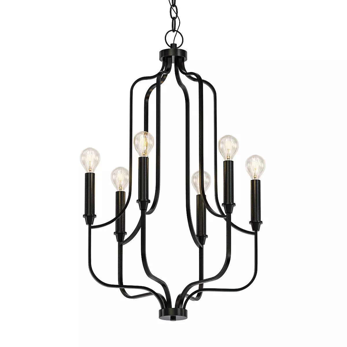 Pendant Light Iron Chandelier 3D model_0