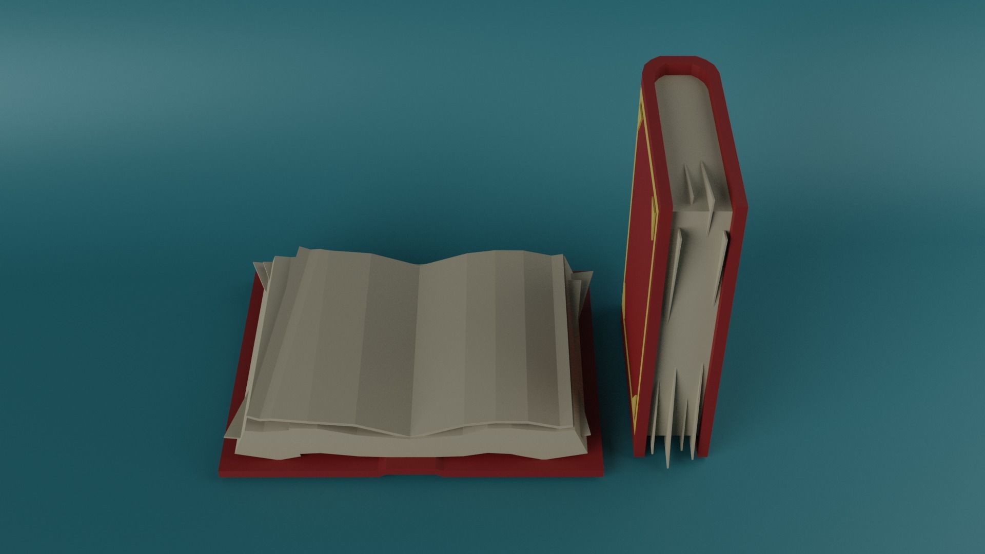 Red Book Low-poly 3D model_9